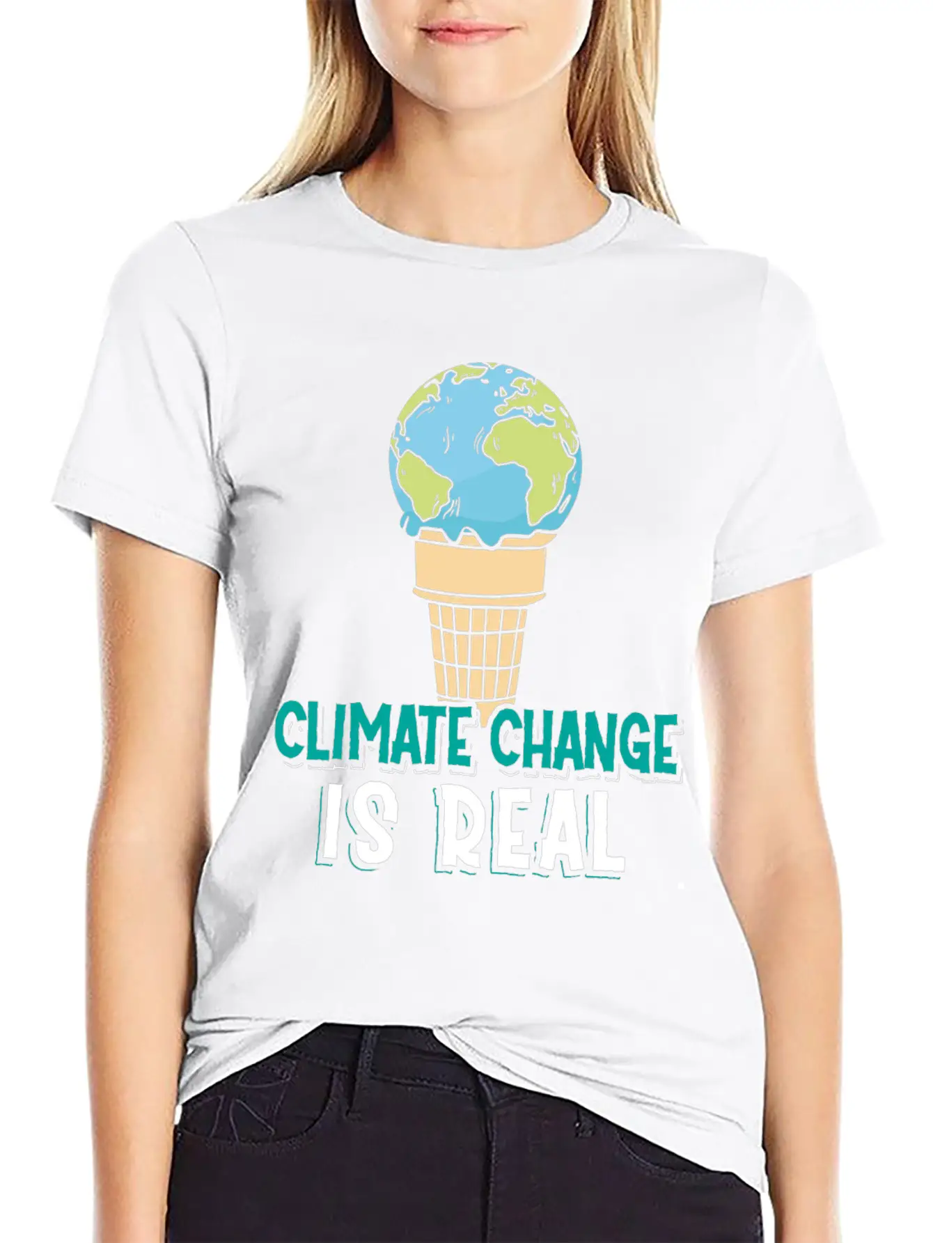Climate Change Is Real Klimawandel Globale Stylish Everyday T-Shirt – Unisex Basic Cotton Tee
