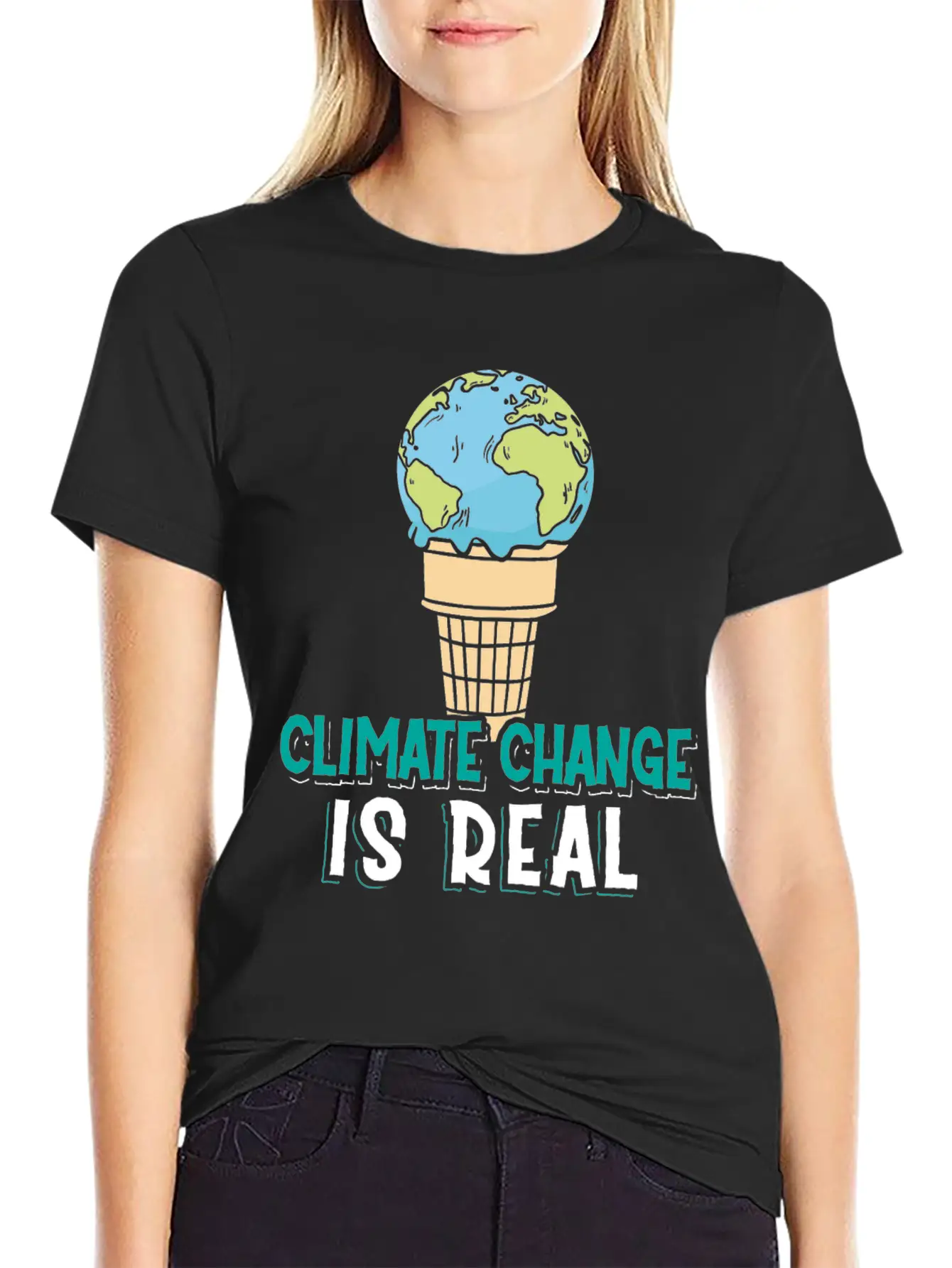 Climate Change Is Real Klimawandel Globale Stylish Everyday T-Shirt – Unisex Basic Cotton Tee