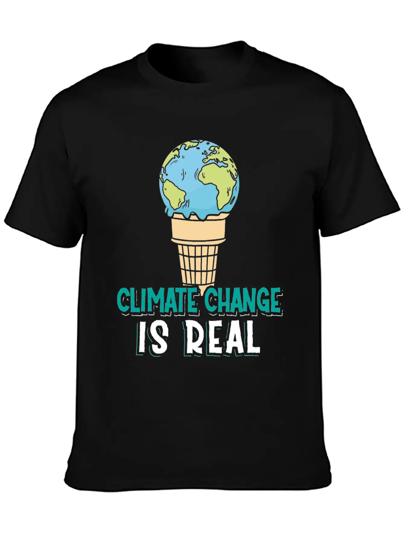 Climate Change Is Real Klimawandel Globale Stylish Everyday T-Shirt – Unisex Basic Cotton Tee
