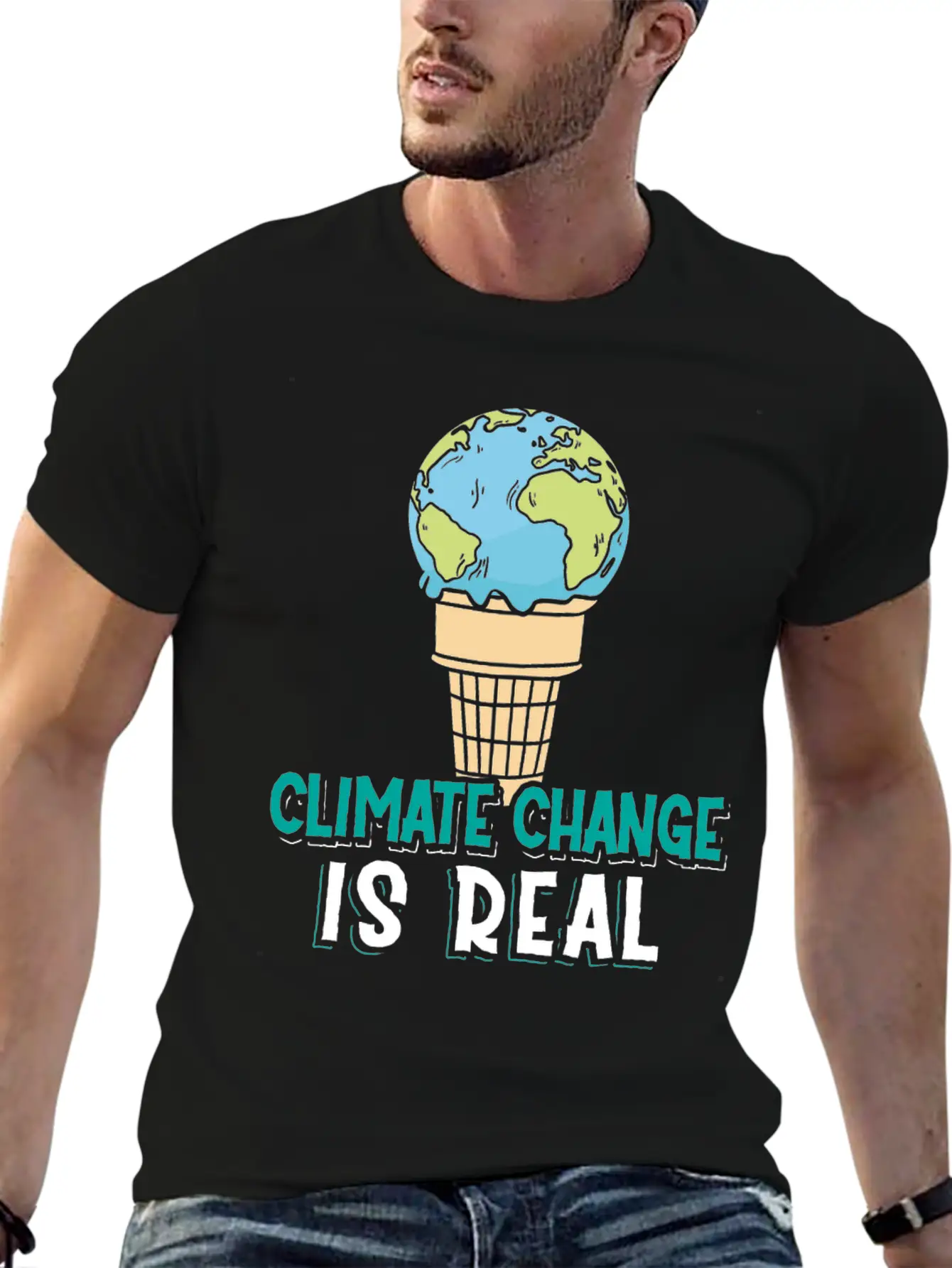 Climate Change Is Real Klimawandel Globale Stylish Everyday T-Shirt – Unisex Basic Cotton Tee