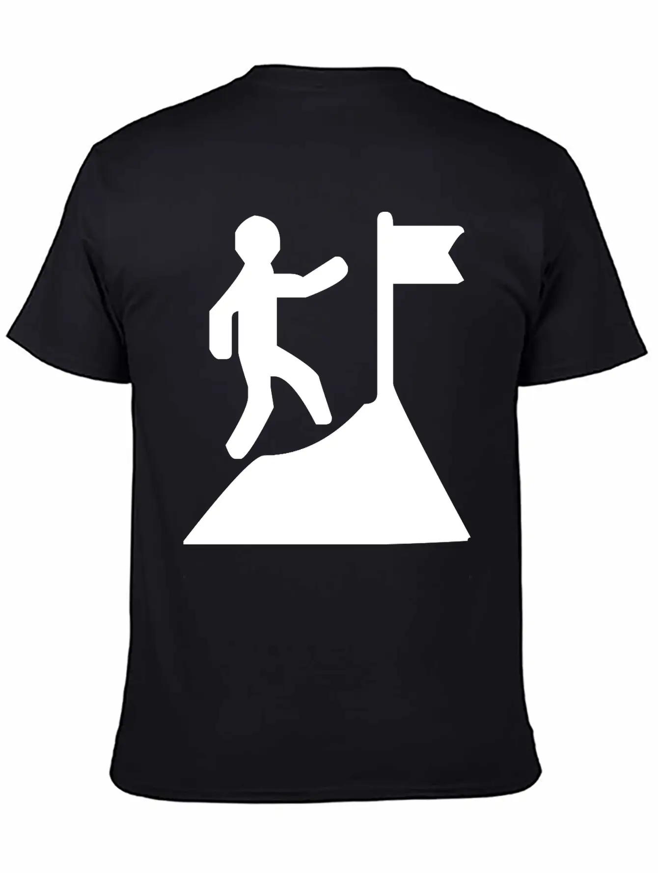 Climbing A Mountain Unisex Short Sleeve Soft Cotton T-Shirt – Casual Everyday Wear