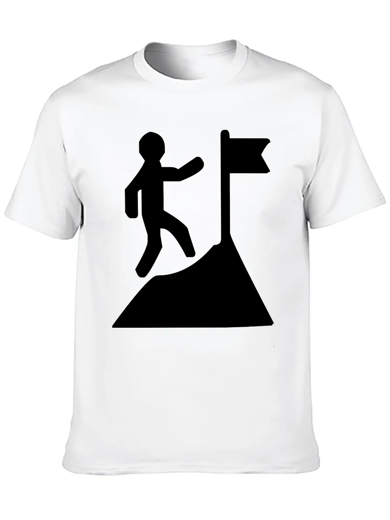 Climbing A Mountain Unisex Short Sleeve Soft Cotton T-Shirt – Casual Everyday Wear