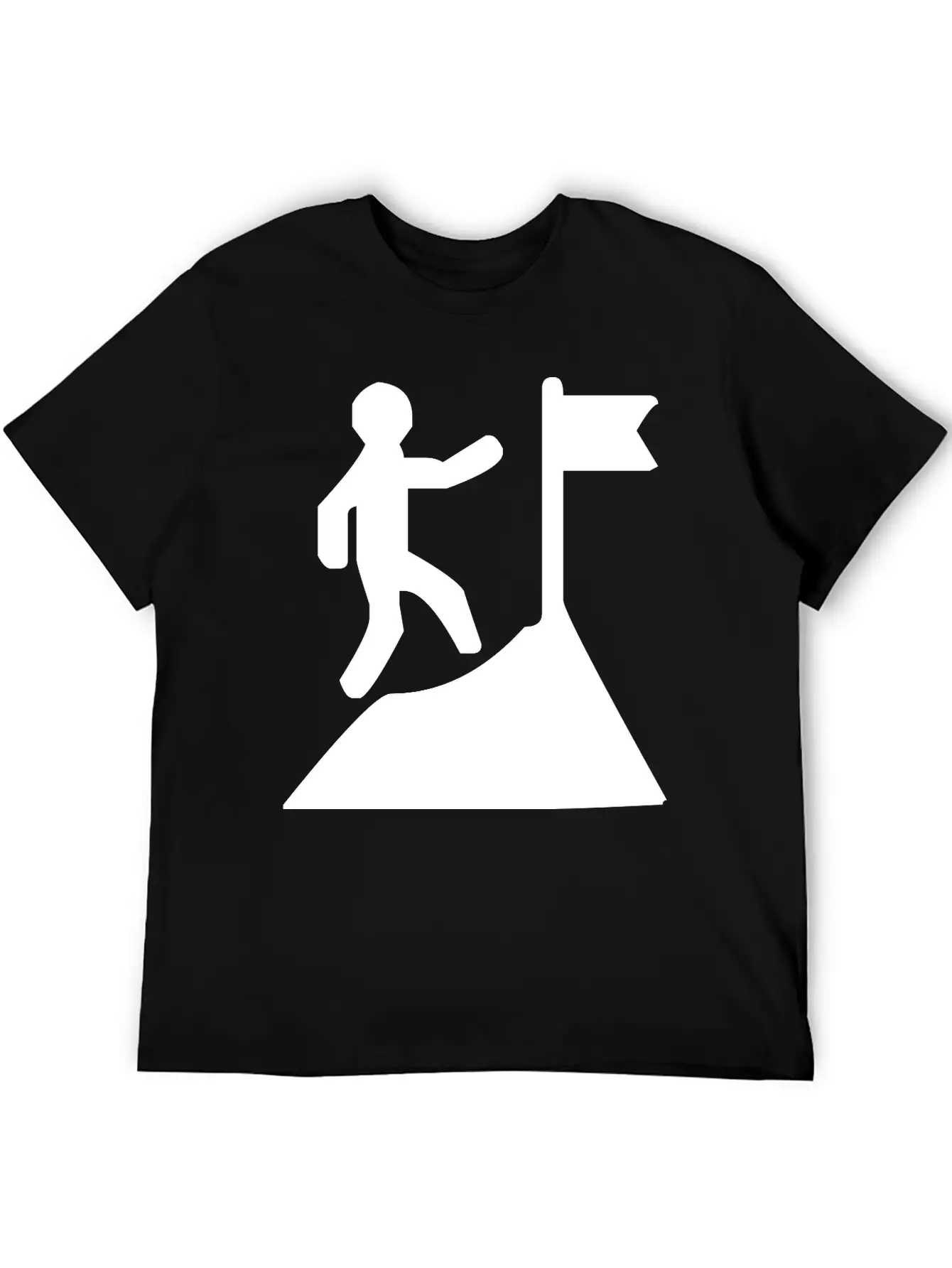 Climbing A Mountain Unisex Short Sleeve Soft Cotton T-Shirt – Casual Everyday Wear