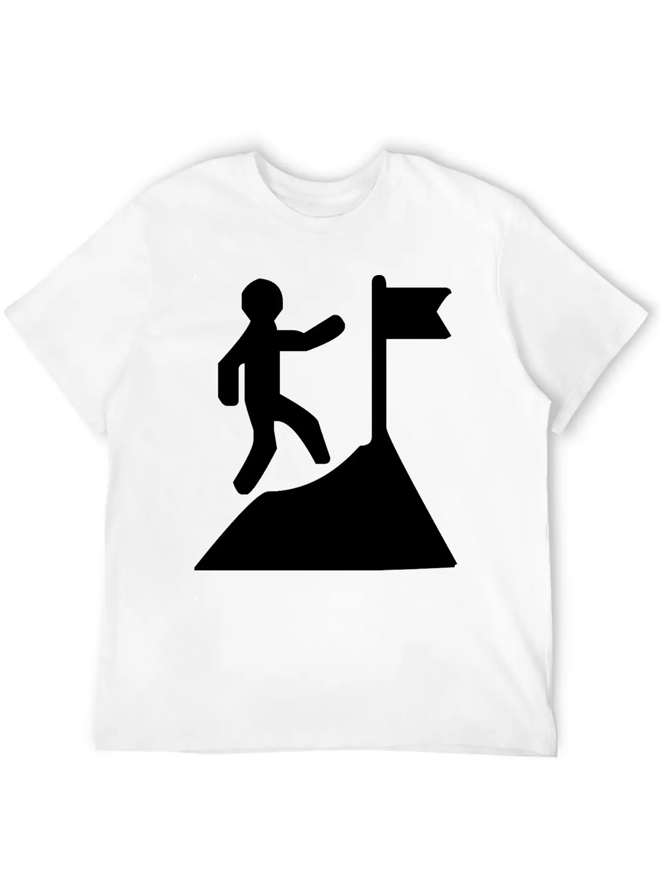 Climbing A Mountain Unisex Short Sleeve Soft Cotton T-Shirt – Casual Everyday Wear