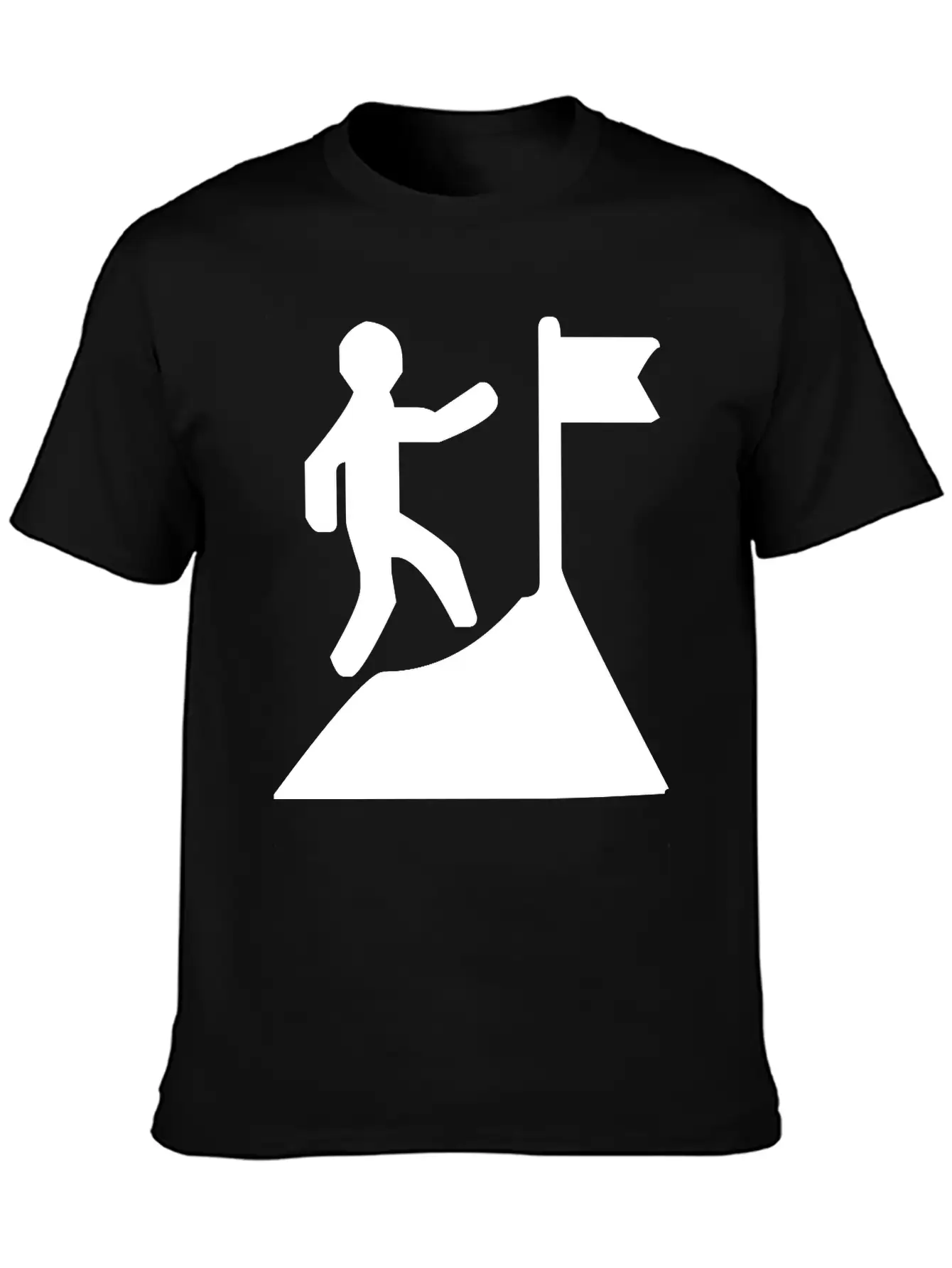 Climbing A Mountain Unisex Short Sleeve Soft Cotton T-Shirt – Casual Everyday Wear