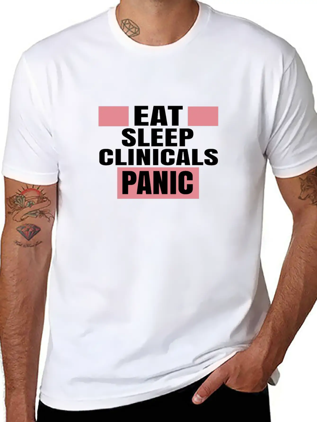 CLINICALS PANIC Unisex Short Sleeve Soft Cotton T-Shirt – Casual Everyday Wear