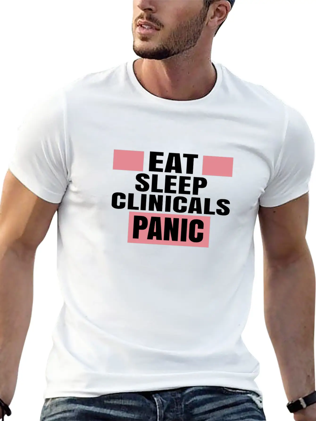 CLINICALS PANIC Unisex Short Sleeve Soft Cotton T-Shirt – Casual Everyday Wear