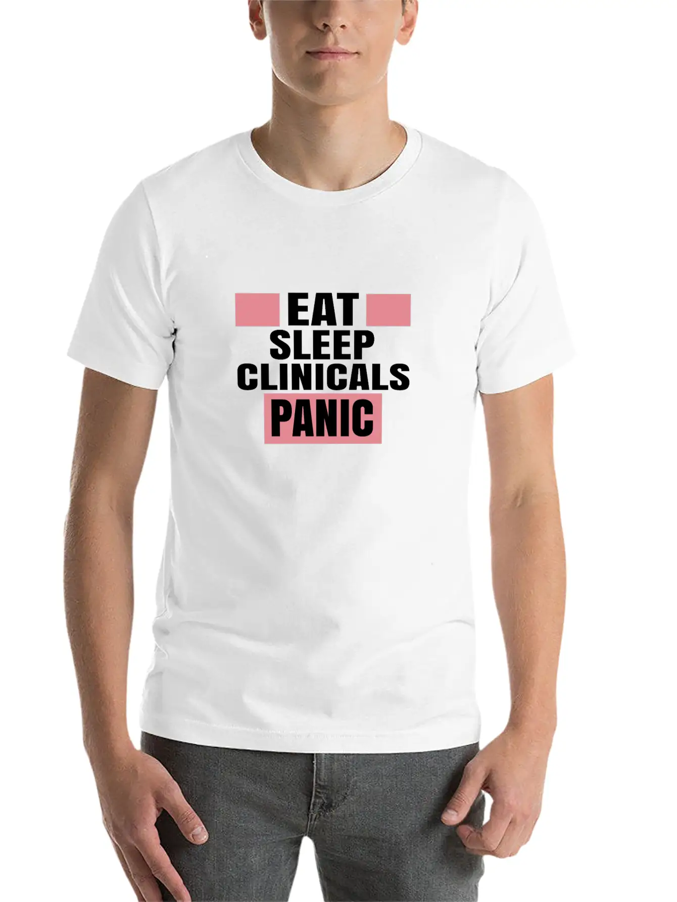 CLINICALS PANIC Unisex Short Sleeve Soft Cotton T-Shirt – Casual Everyday Wear