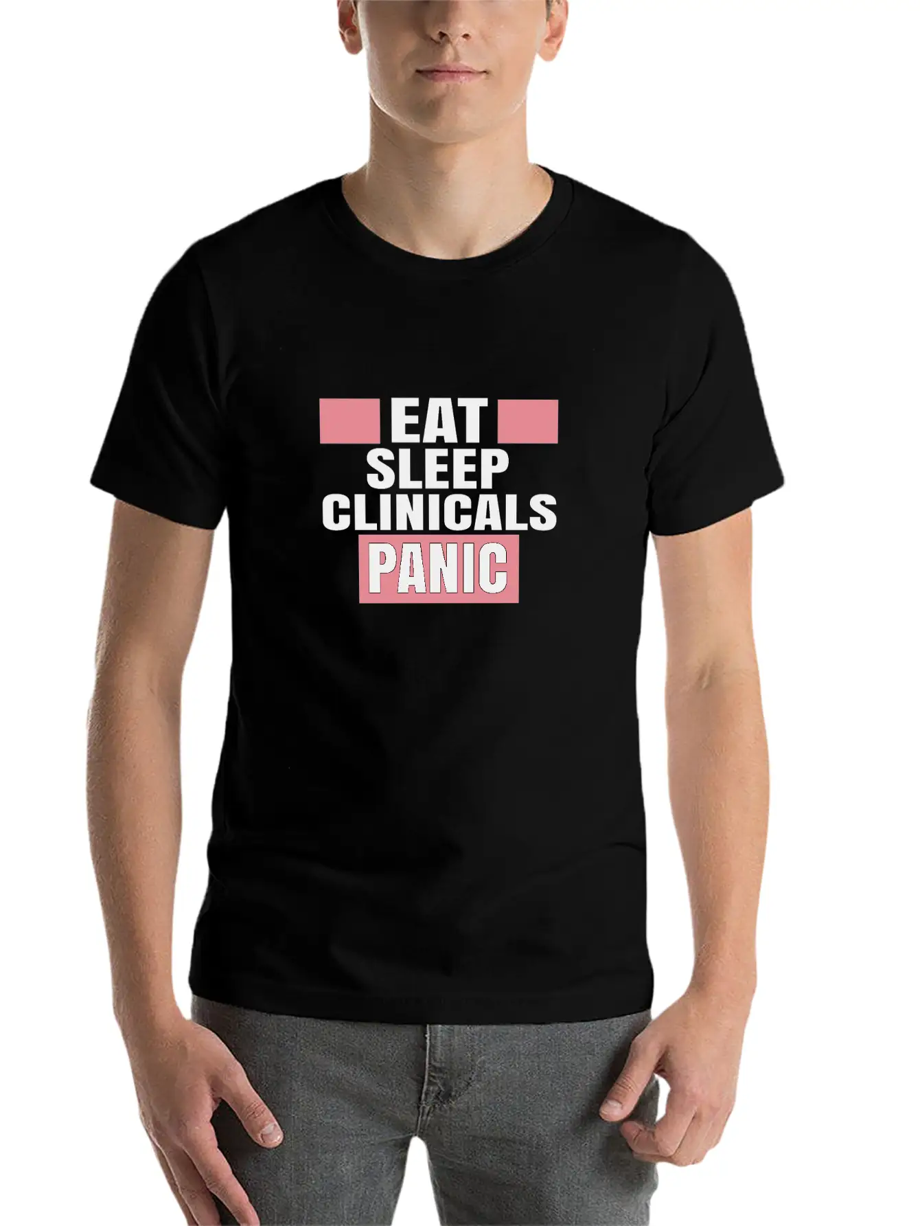CLINICALS PANIC Unisex Short Sleeve Soft Cotton T-Shirt – Casual Everyday Wear