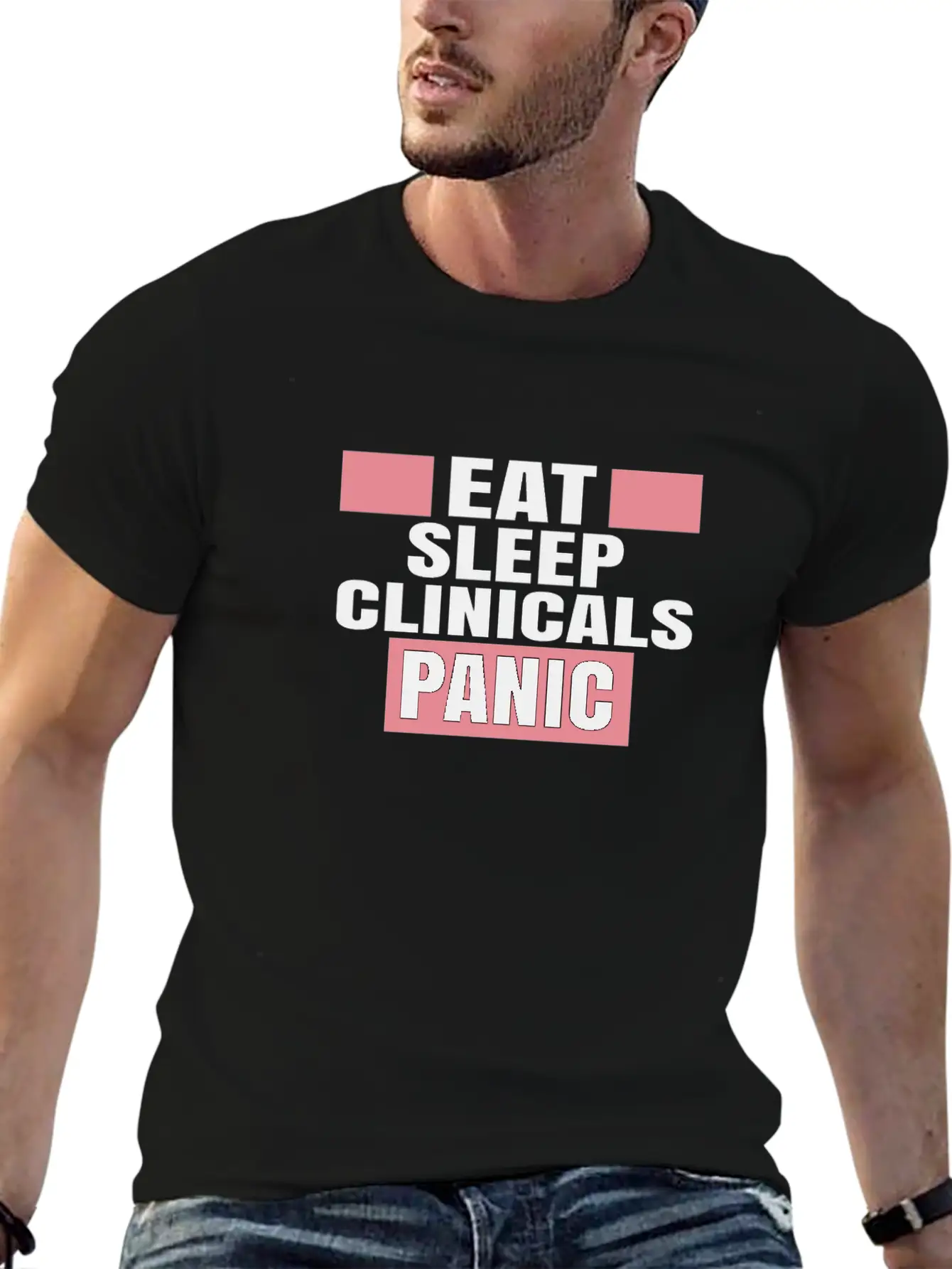 CLINICALS PANIC Unisex Short Sleeve Soft Cotton T-Shirt – Casual Everyday Wear