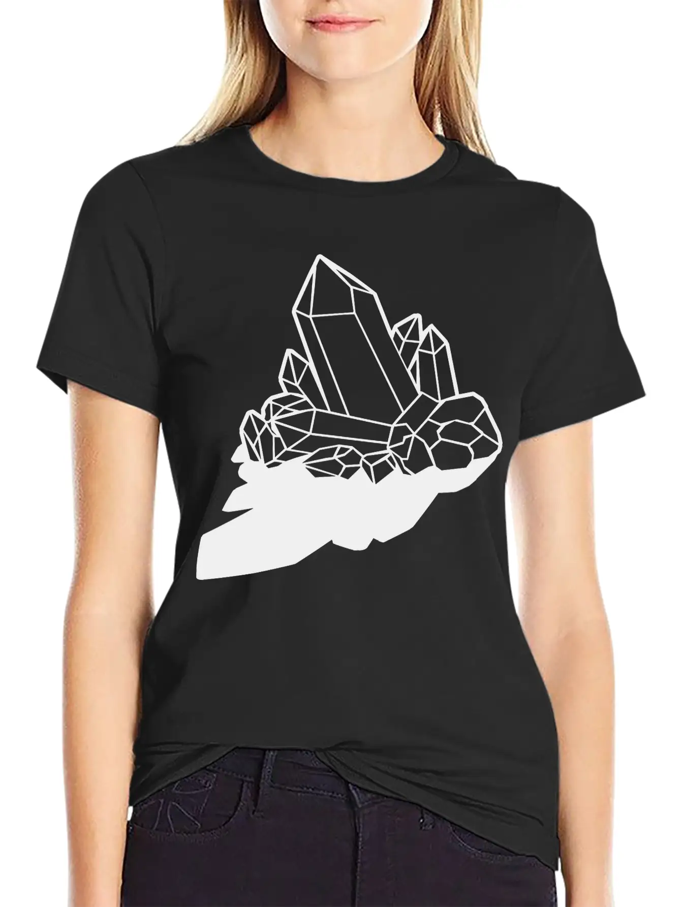 Clipart Shadow Crystal Stylish Everyday T-Shirt – Unisex Basic Cotton Tee