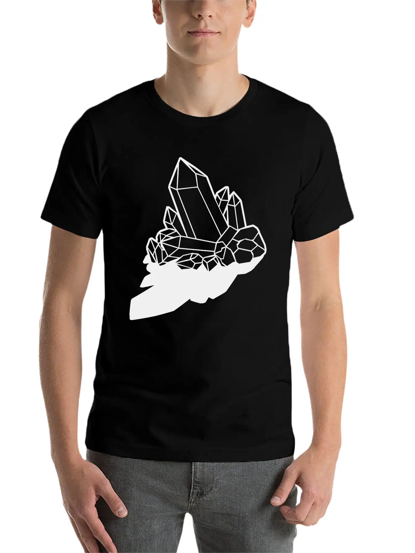 Clipart Shadow Crystal Stylish Everyday T-Shirt – Unisex Basic Cotton Tee