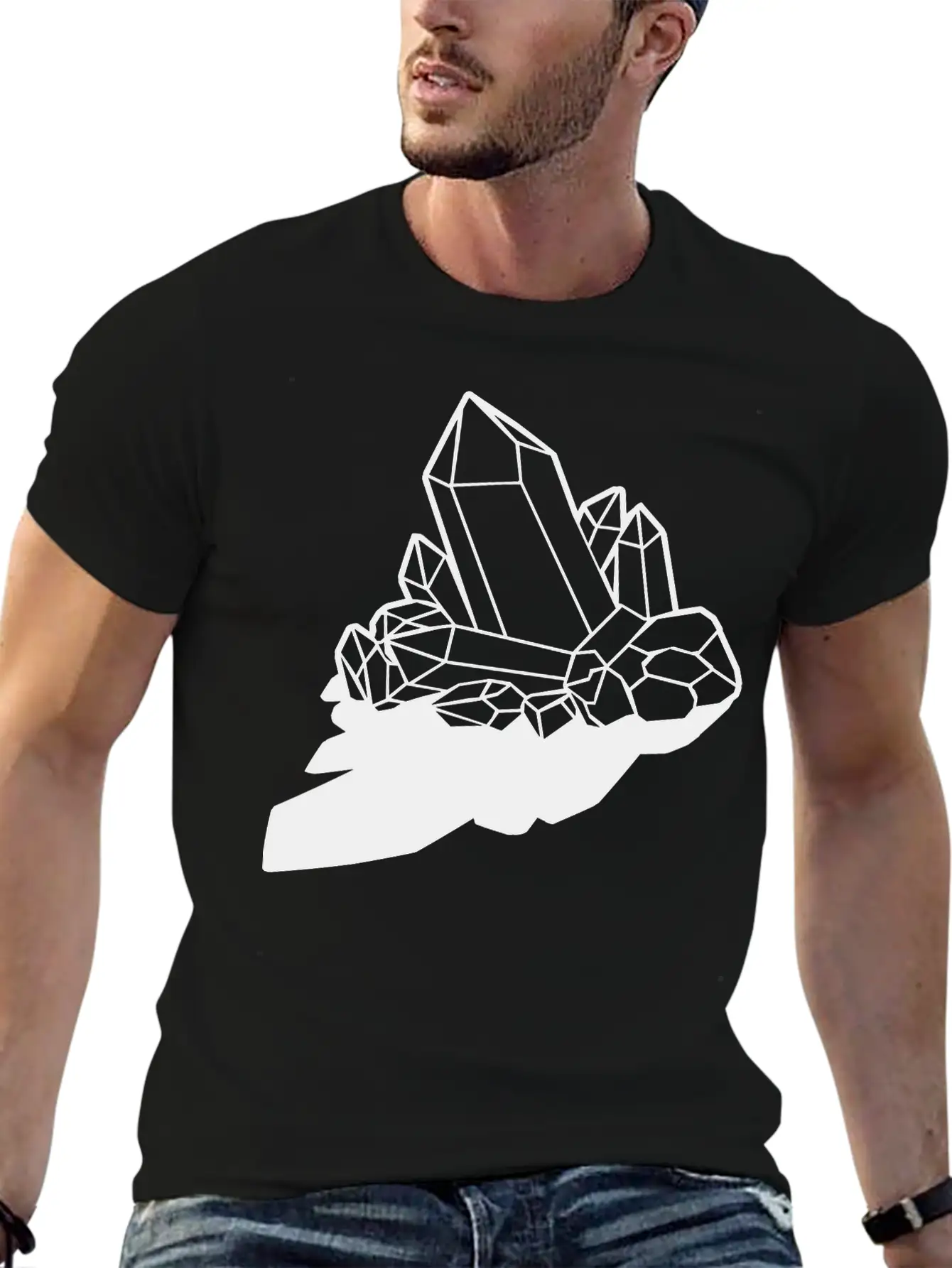 Clipart Shadow Crystal Stylish Everyday T-Shirt – Unisex Basic Cotton Tee