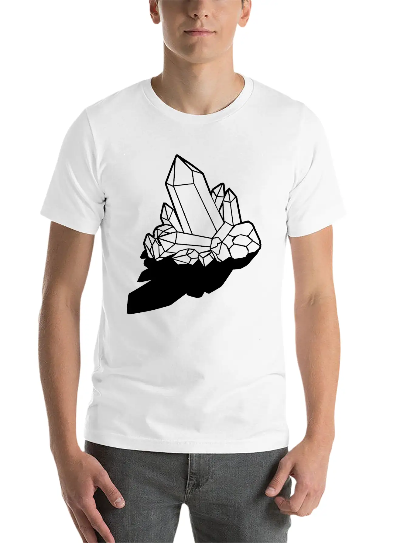 Clipart Shadow Crystal Stylish Everyday T-Shirt – Unisex Basic Cotton Tee