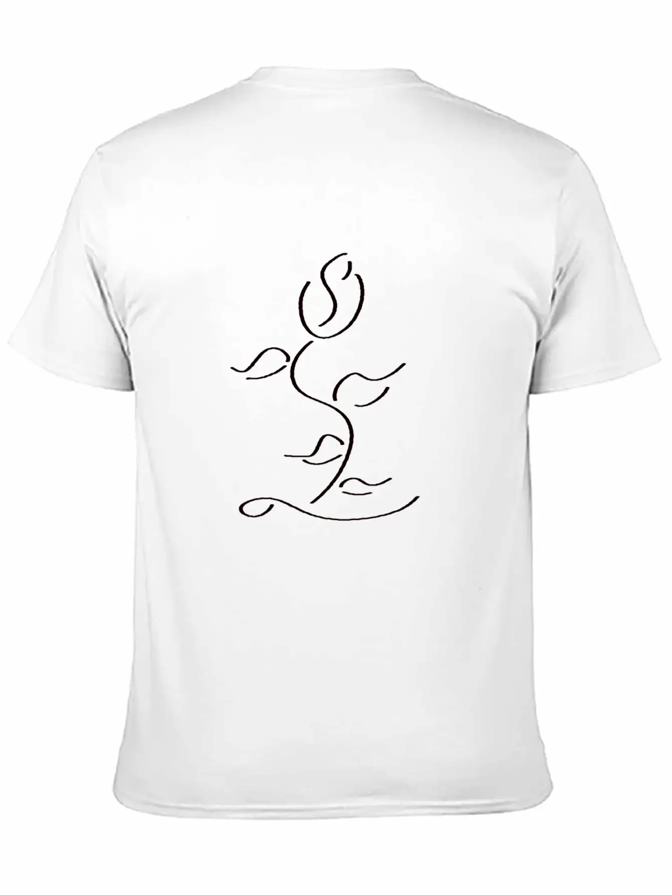 Closed Tulip In Black Comfortable Minimalist Graphic Tee – Summer Style Essential
