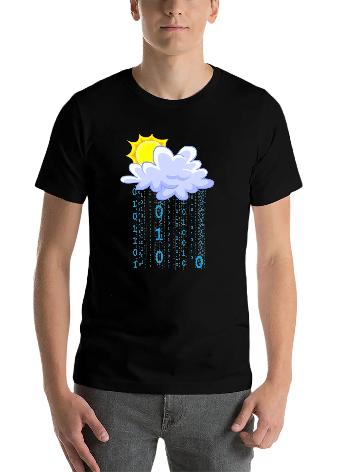 Cloud Code Unisex Short Sleeve Soft Cotton T-Shirt – Casual Everyday Wear