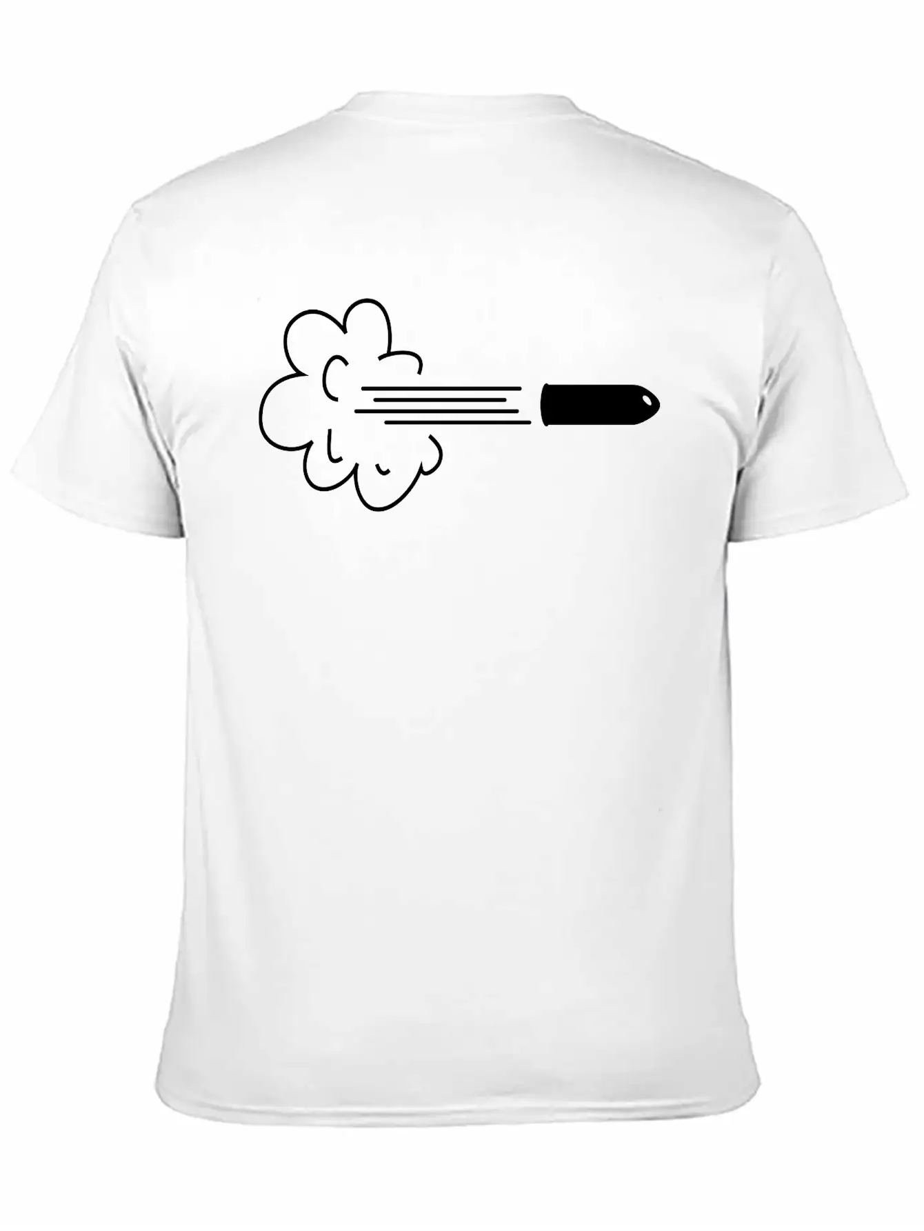 Cloud With Bullet Comfortable Minimalist Graphic Tee – Summer Style Essential