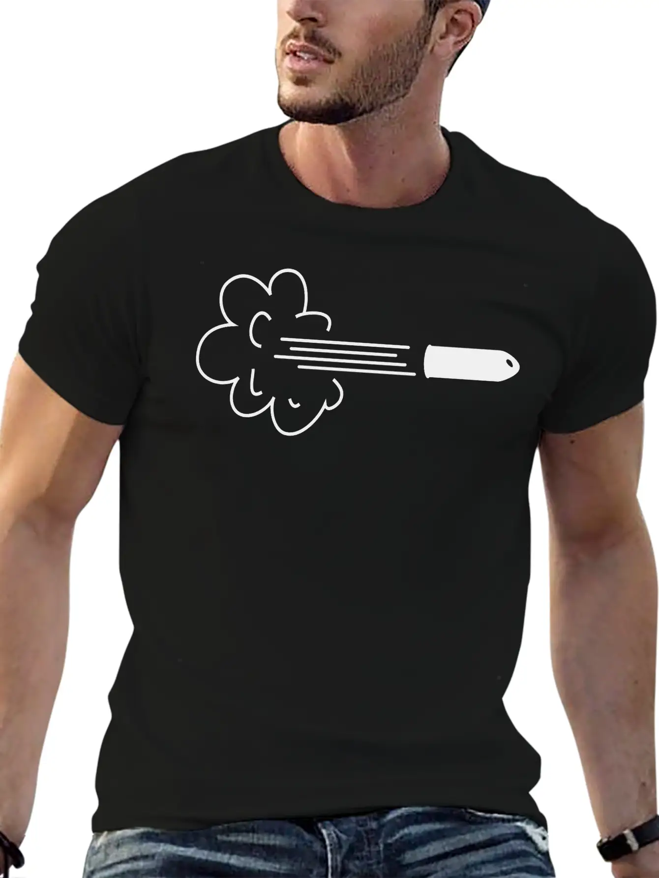 Cloud With Bullet Comfortable Minimalist Graphic Tee – Summer Style Essential