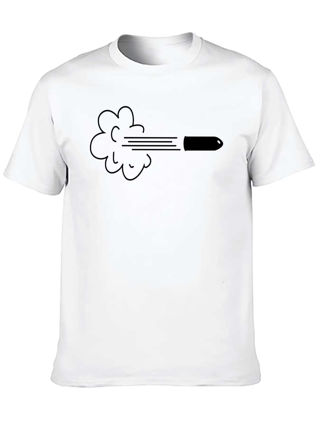 Cloud With Bullet Comfortable Minimalist Graphic Tee – Summer Style Essential