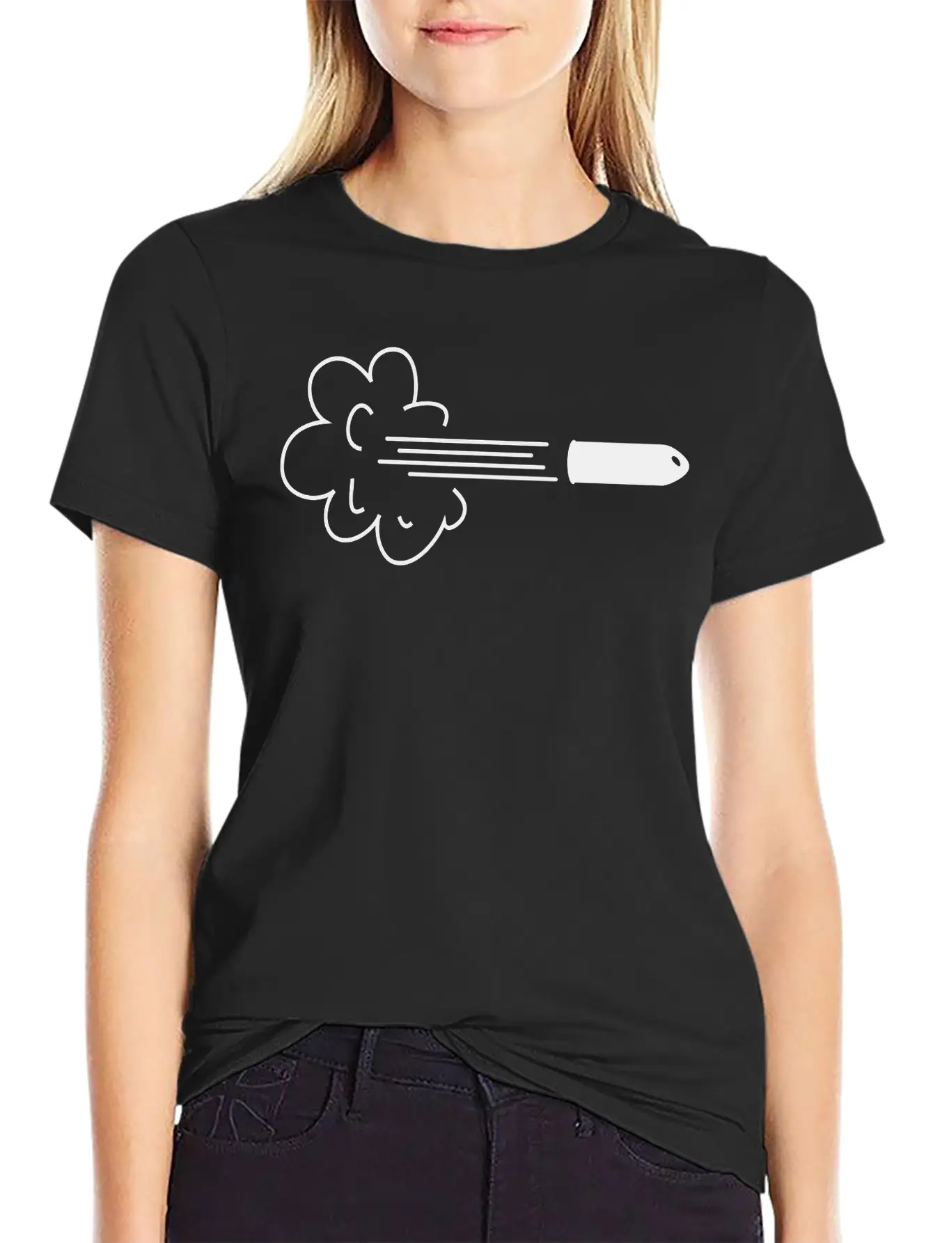 Cloud With Bullet Comfortable Minimalist Graphic Tee – Summer Style Essential