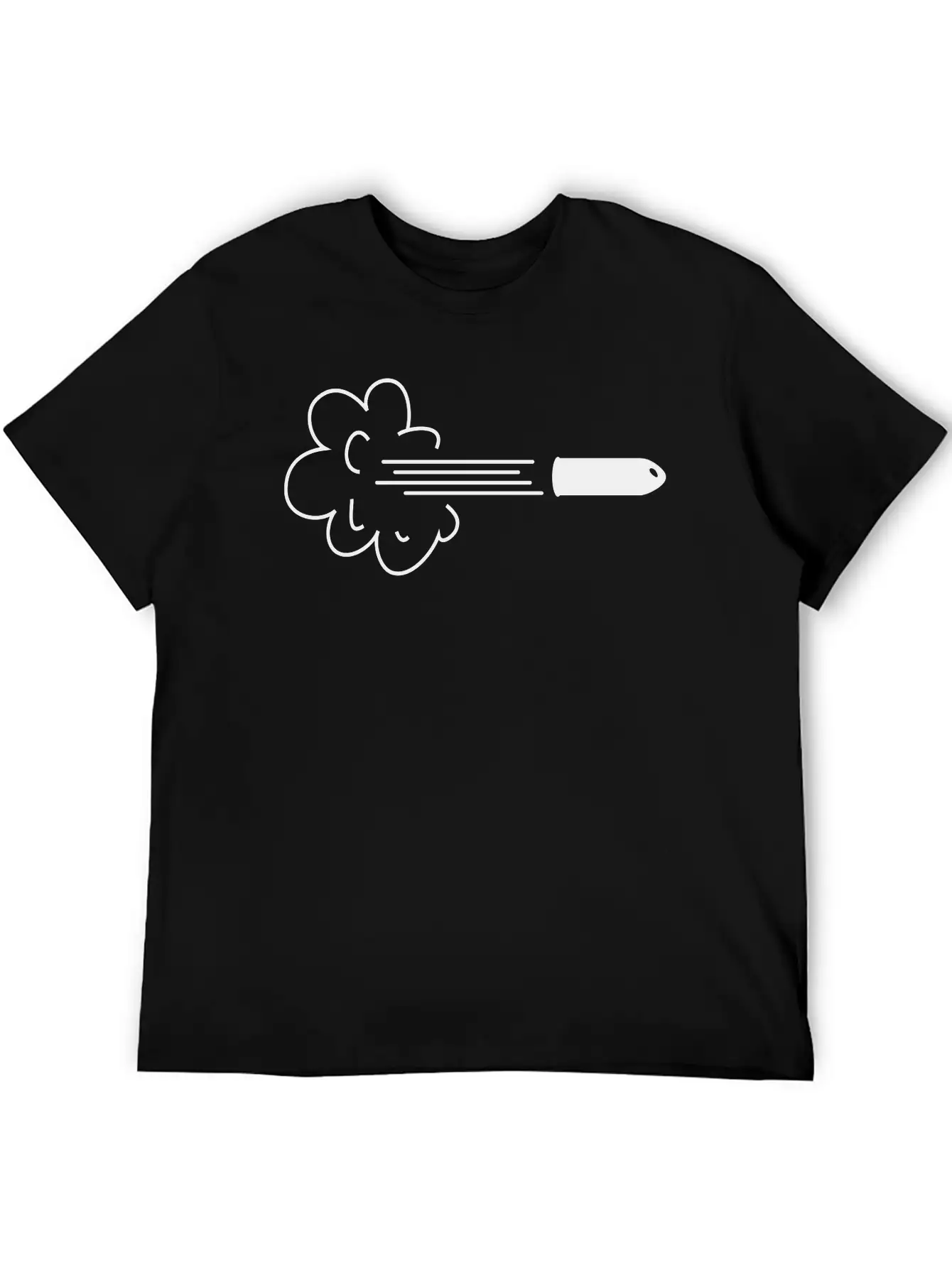 Cloud With Bullet Comfortable Minimalist Graphic Tee – Summer Style Essential