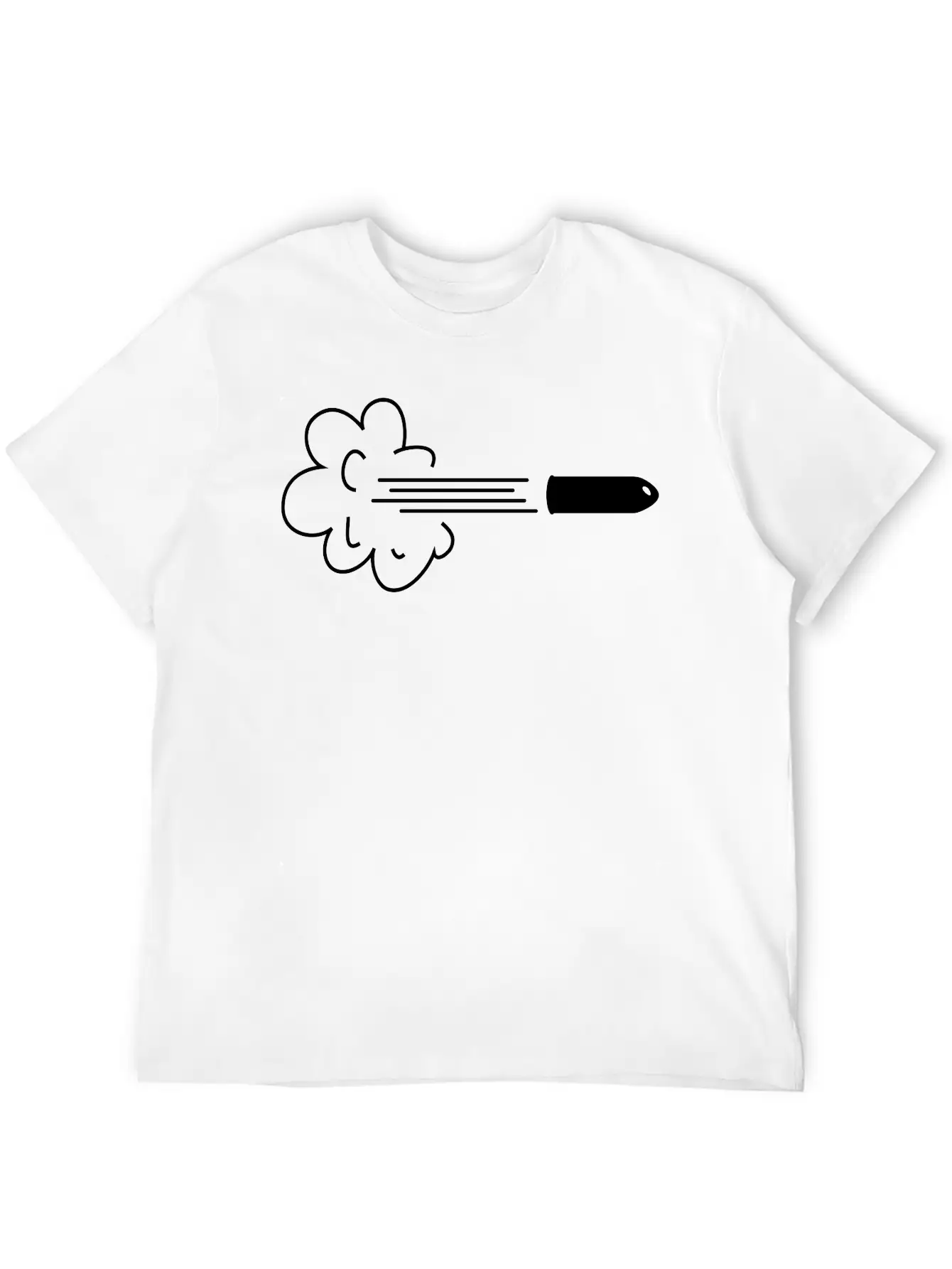 Cloud With Bullet Comfortable Minimalist Graphic Tee – Summer Style Essential