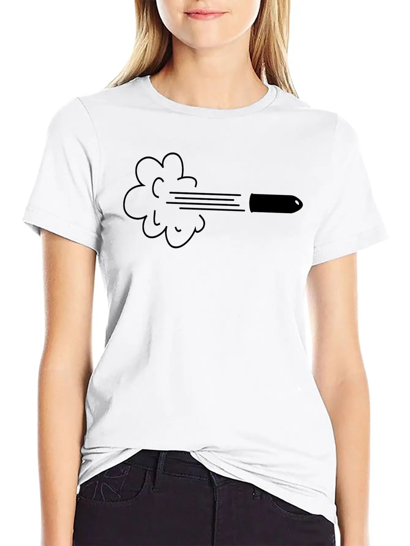 Cloud With Bullet Comfortable Minimalist Graphic Tee – Summer Style Essential