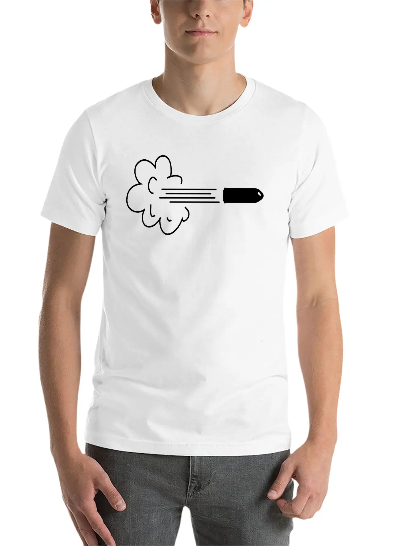 Cloud With Bullet Comfortable Minimalist Graphic Tee – Summer Style Essential