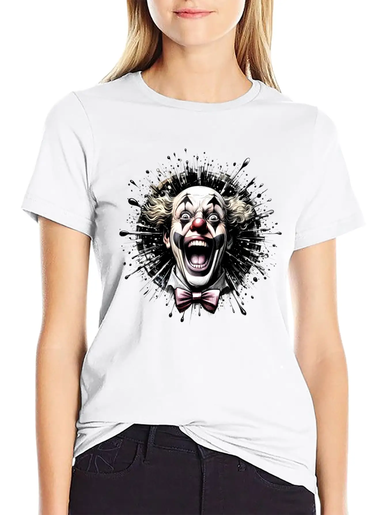 Clown Expressive Comfortable Minimalist Graphic Tee – Summer Style Essential