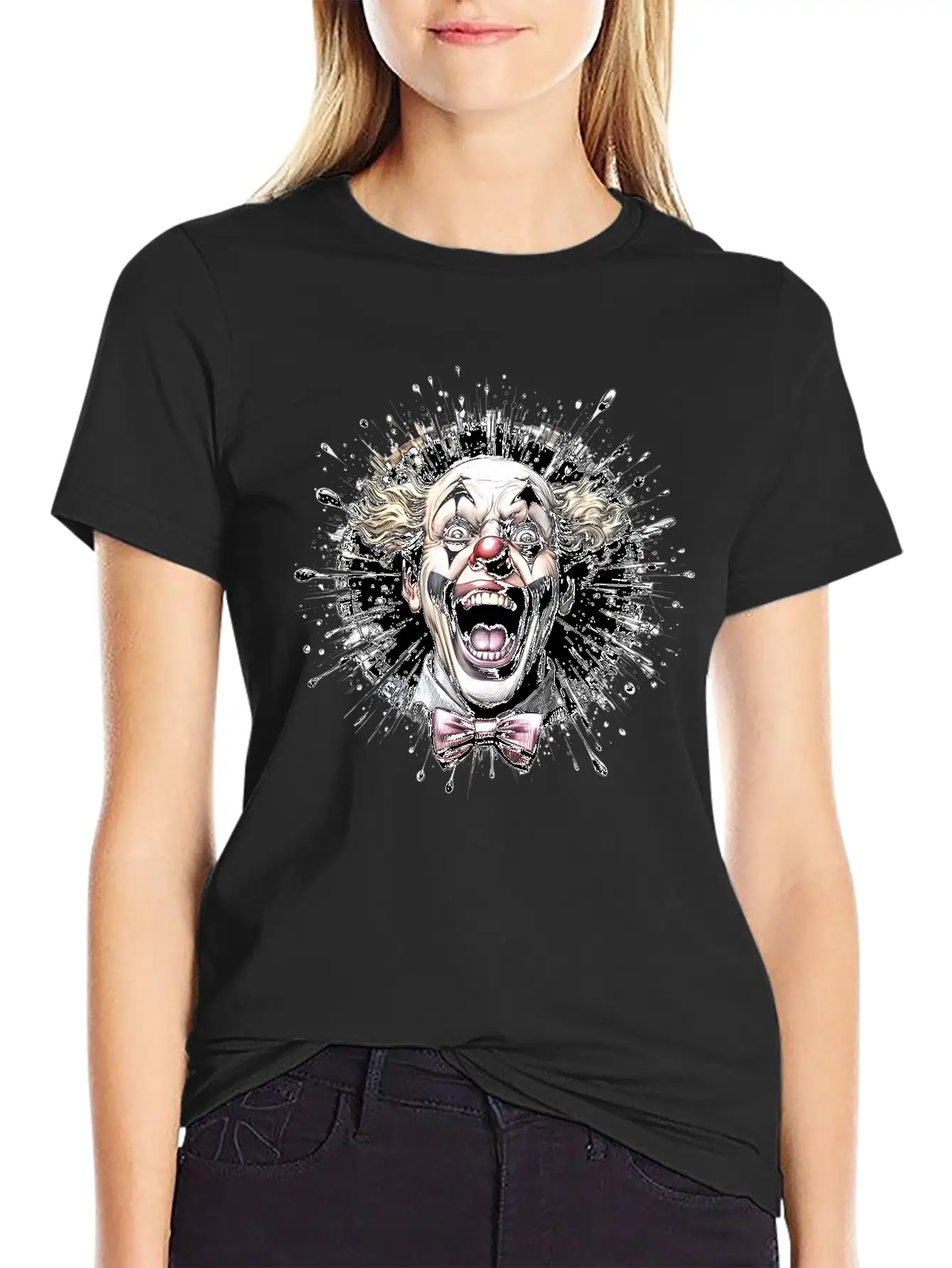 Clown Expressive Comfortable Minimalist Graphic Tee – Summer Style Essential