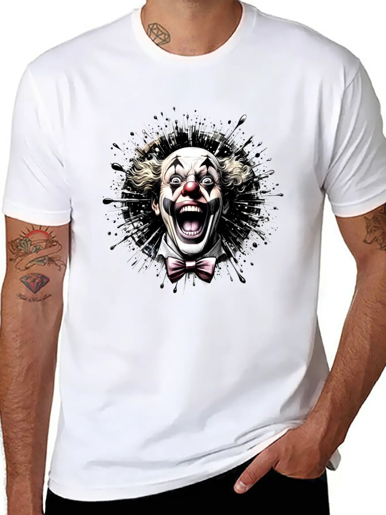 Clown Expressive Comfortable Minimalist Graphic Tee – Summer Style Essential