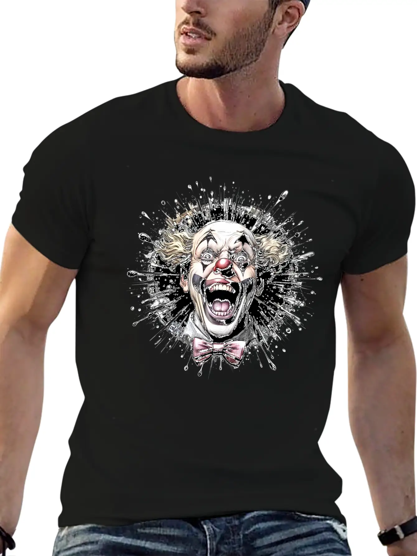 Clown Expressive Comfortable Minimalist Graphic Tee – Summer Style Essential
