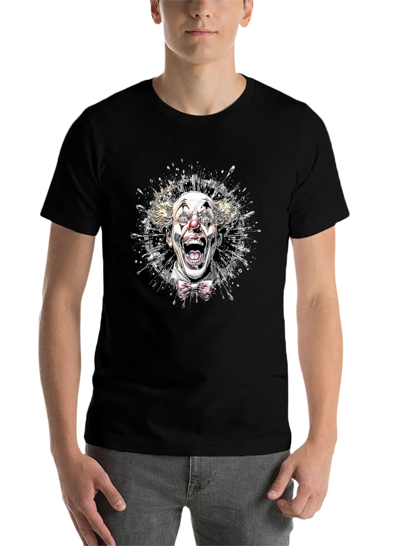 Clown Expressive Comfortable Minimalist Graphic Tee – Summer Style Essential