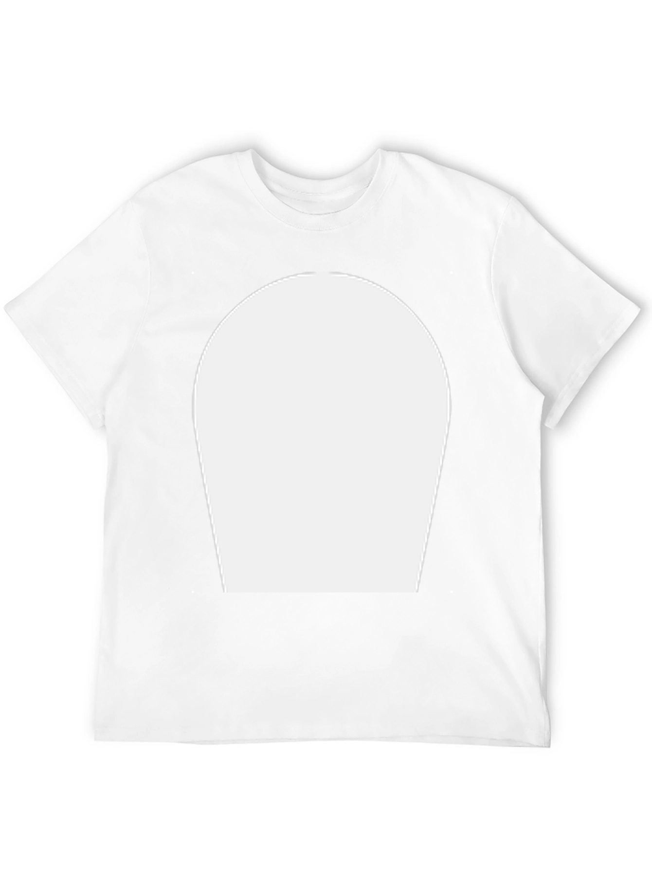 Classic Black T-Shirt with Customizable White Area