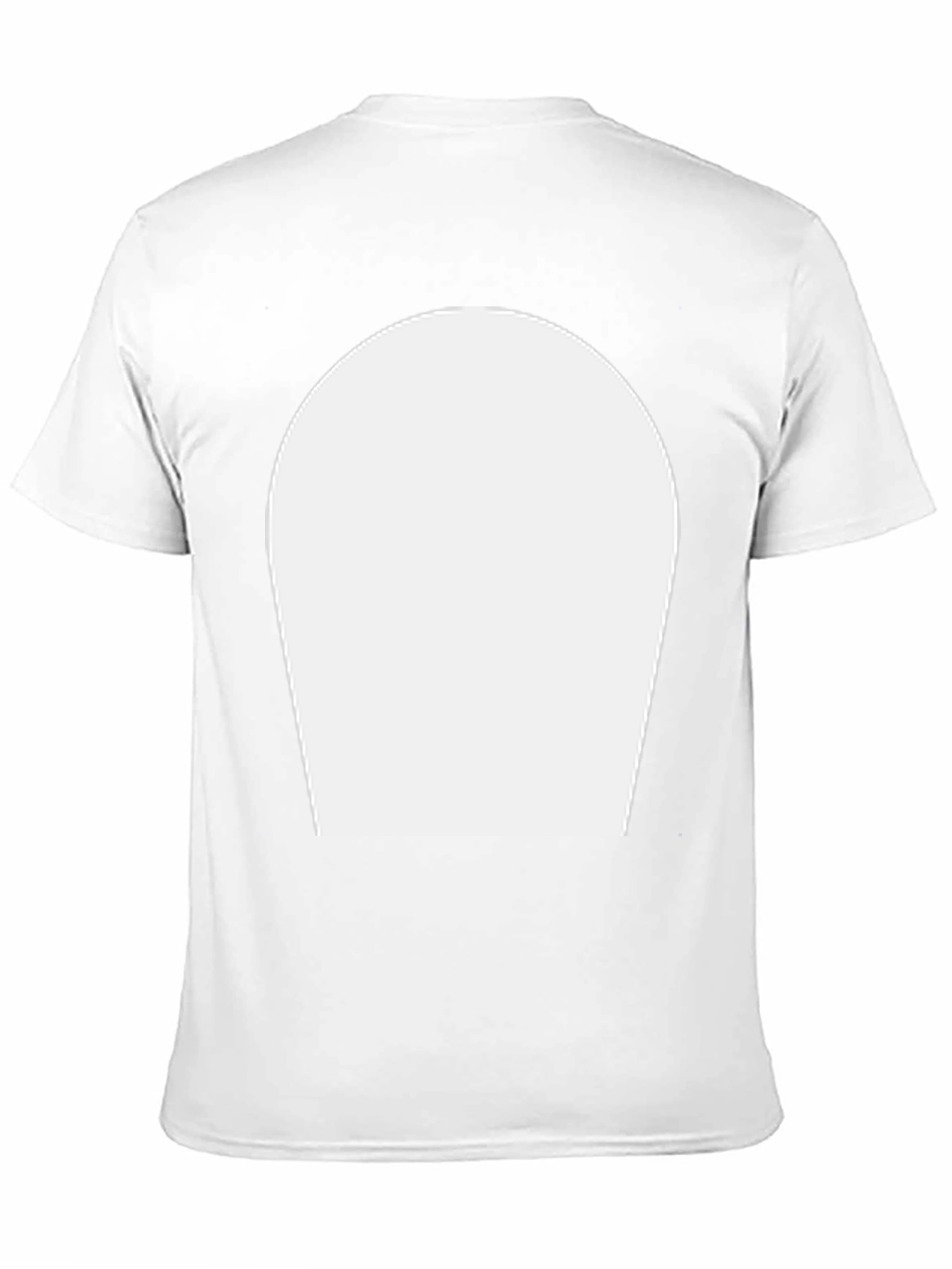 Classic Black T-Shirt with Customizable White Area
