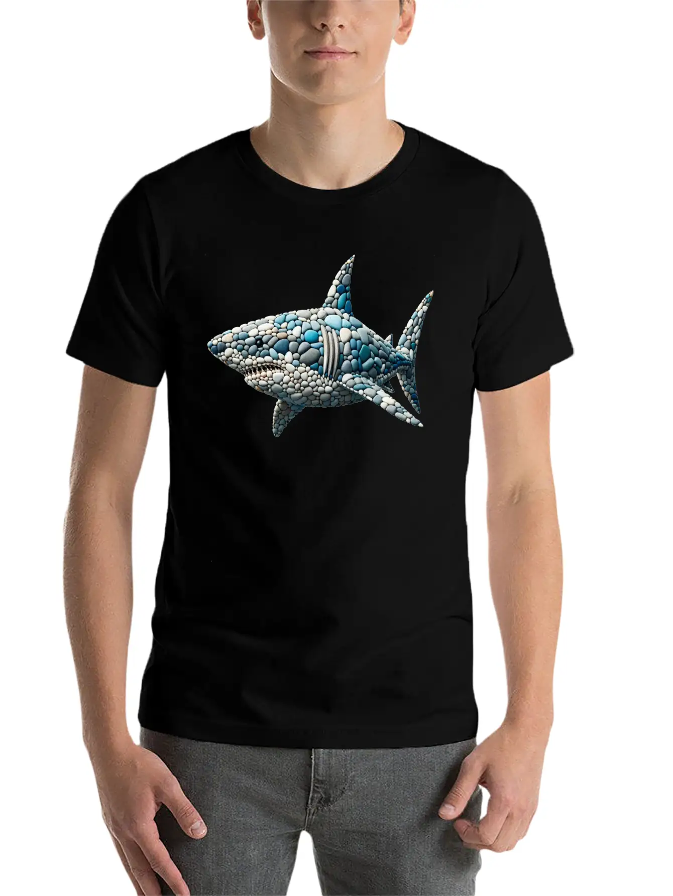 Cobblestone Cruiser - The Reef Shark Essential Unisex Summer Tee – Soft Cotton Casual Fit