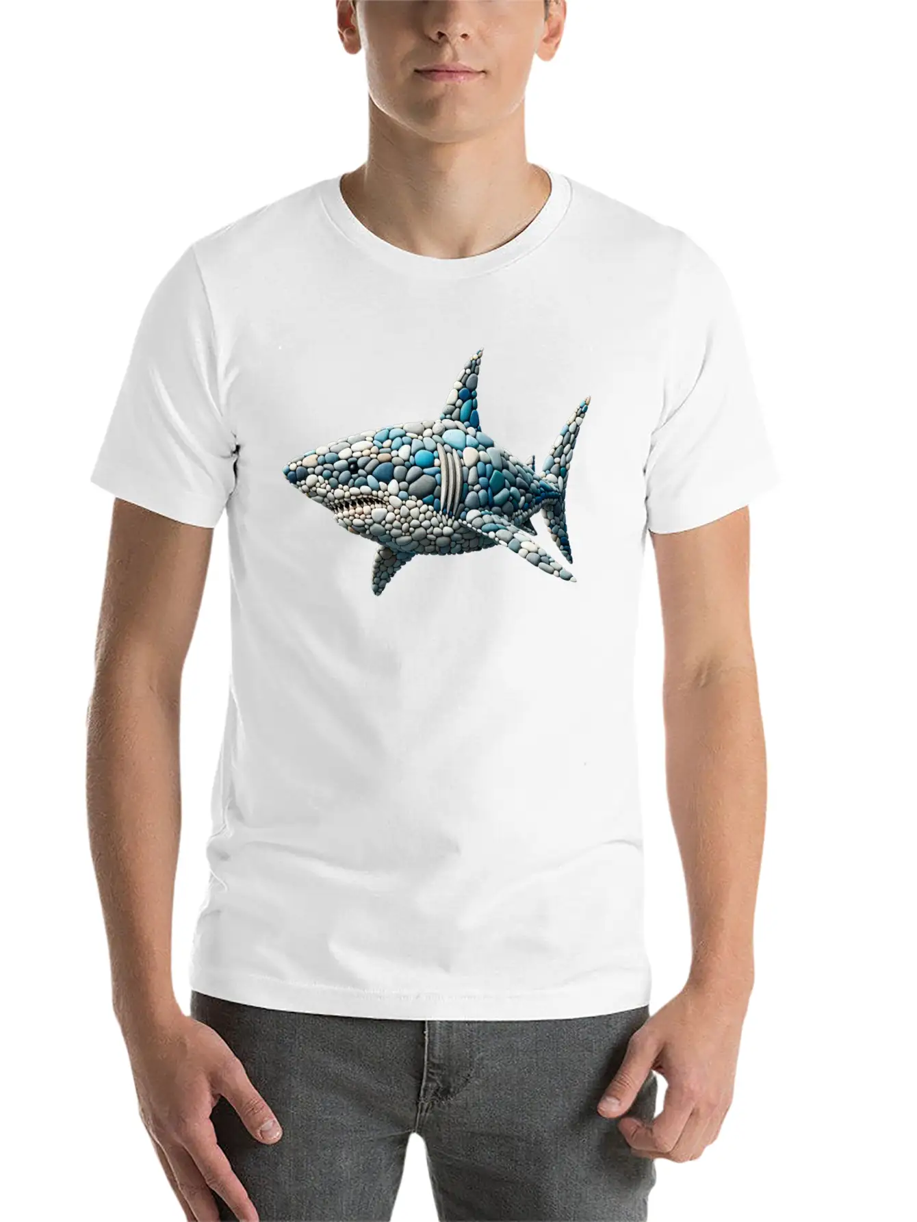Cobblestone Cruiser - The Reef Shark Essential Unisex Summer Tee – Soft Cotton Casual Fit
