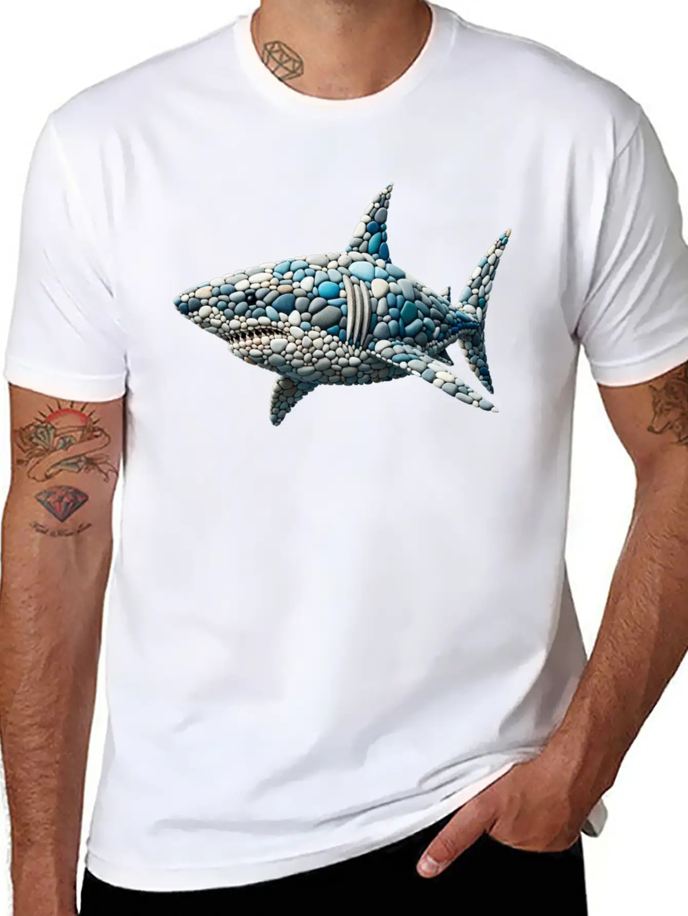 Cobblestone Cruiser - The Reef Shark Essential Unisex Summer Tee – Soft Cotton Casual Fit