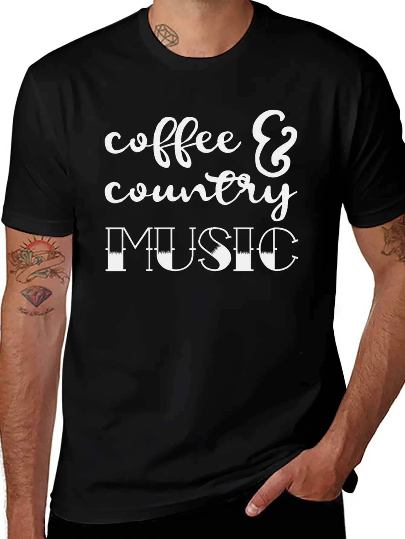 Coffee And Country Music Comfortable Minimalist Graphic Tee – Summer Style Essential