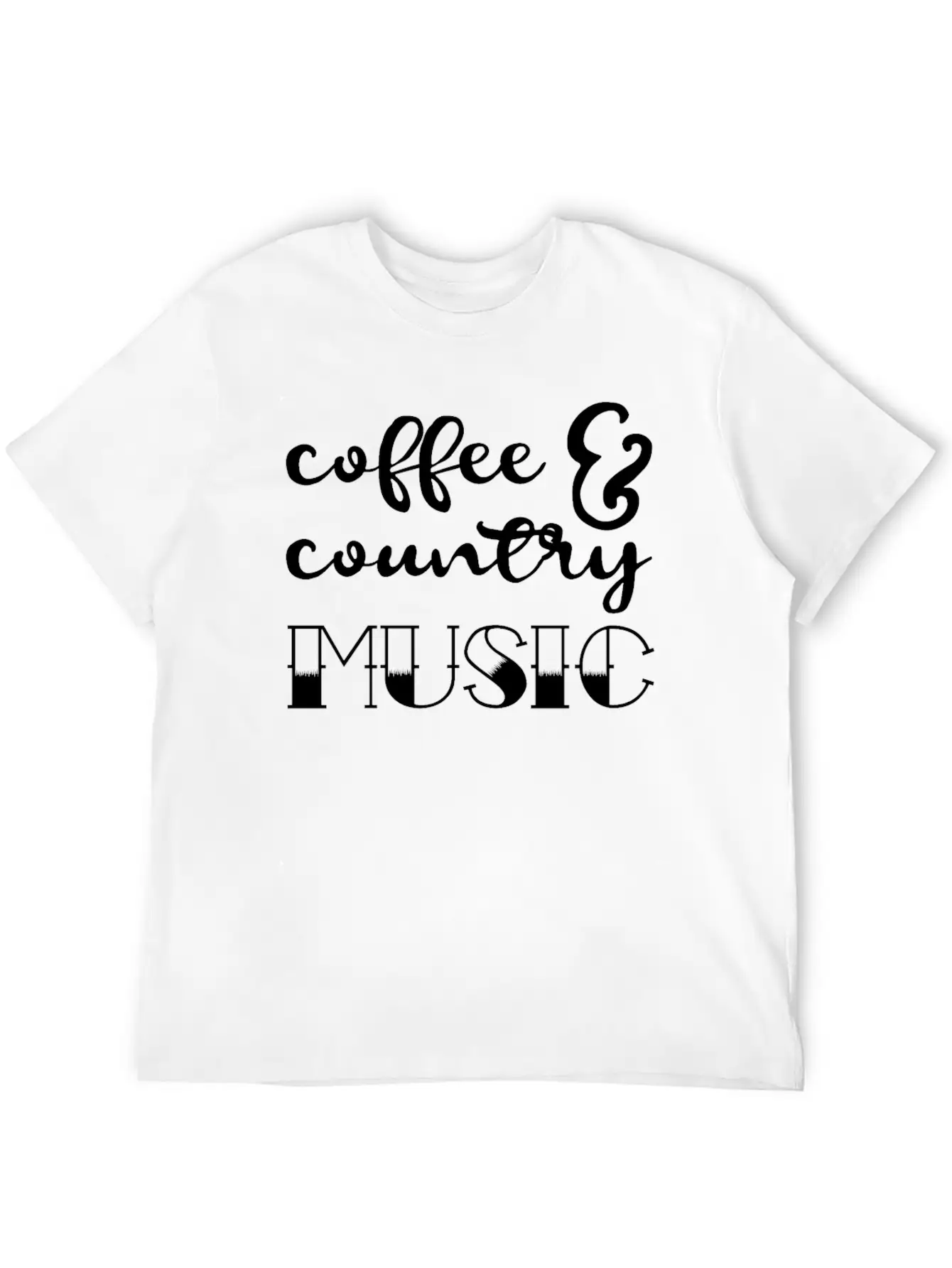 Coffee And Country Music Comfortable Minimalist Graphic Tee – Summer Style Essential