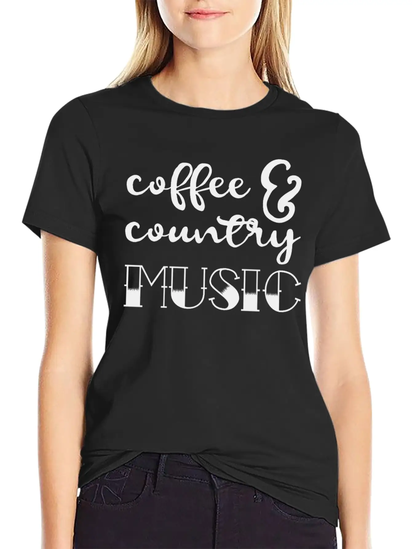 Coffee And Country Music Comfortable Minimalist Graphic Tee – Summer Style Essential