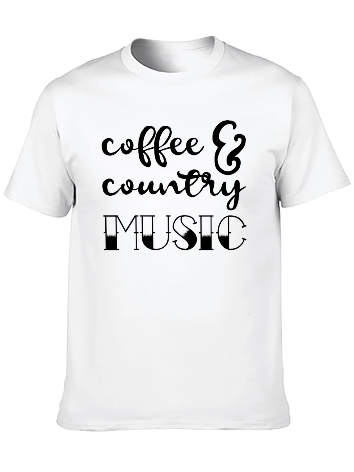 Coffee And Country Music Comfortable Minimalist Graphic Tee – Summer Style Essential