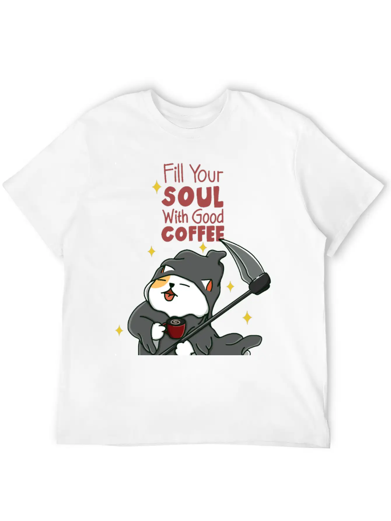 Coffee And Soul Unisex Short Sleeve Soft Cotton T-Shirt – Casual Everyday Wear