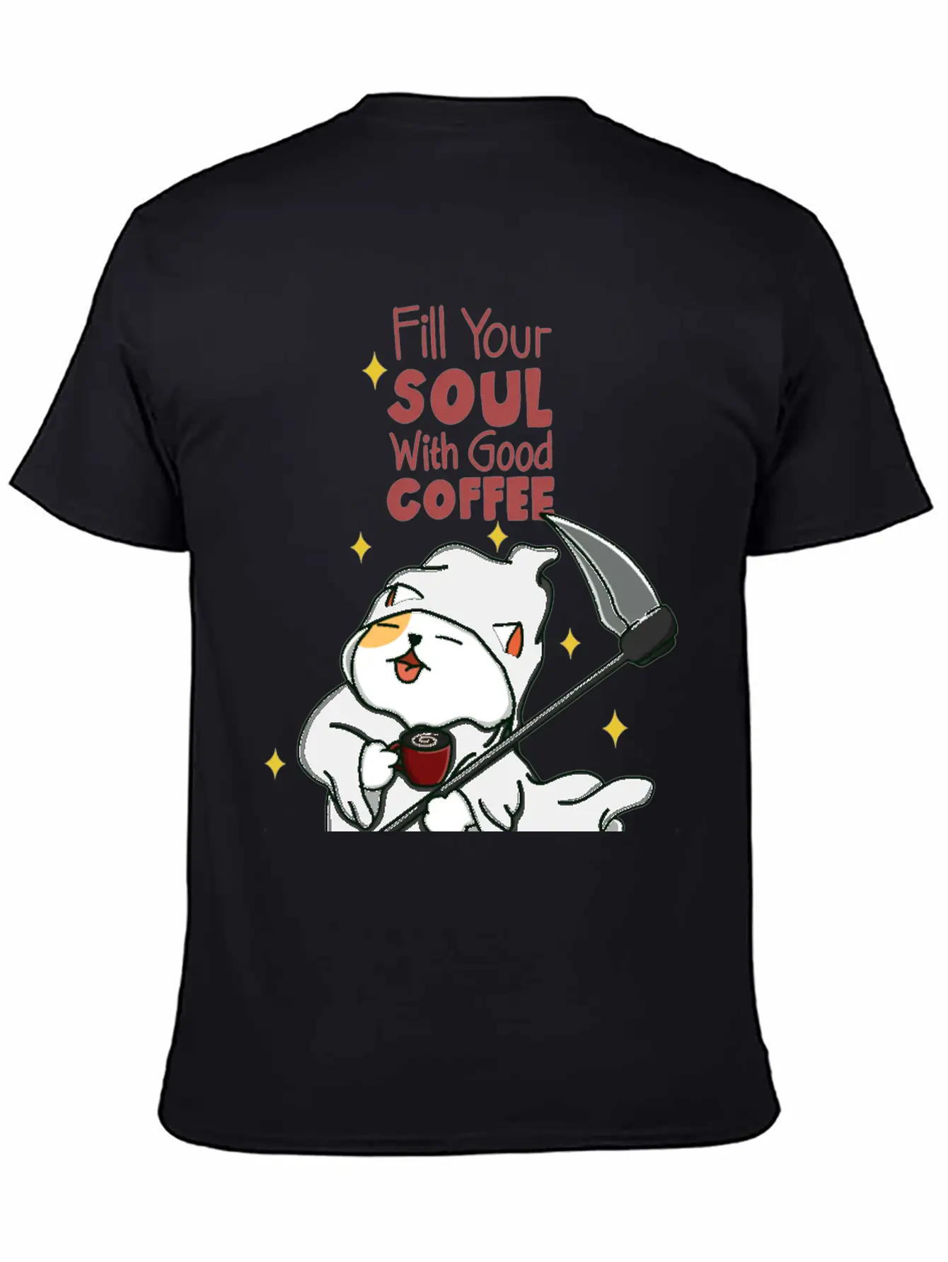 Coffee And Soul Unisex Short Sleeve Soft Cotton T-Shirt – Casual Everyday Wear