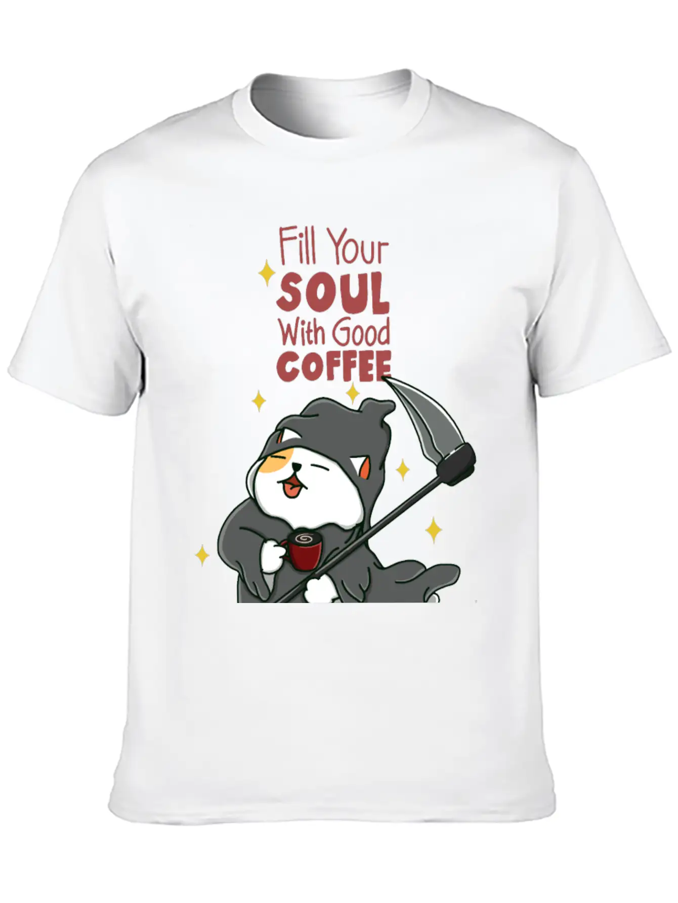 Coffee And Soul Unisex Short Sleeve Soft Cotton T-Shirt – Casual Everyday Wear