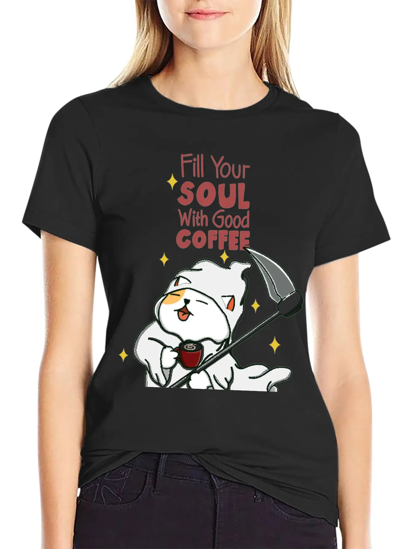 Coffee And Soul Unisex Short Sleeve Soft Cotton T-Shirt – Casual Everyday Wear