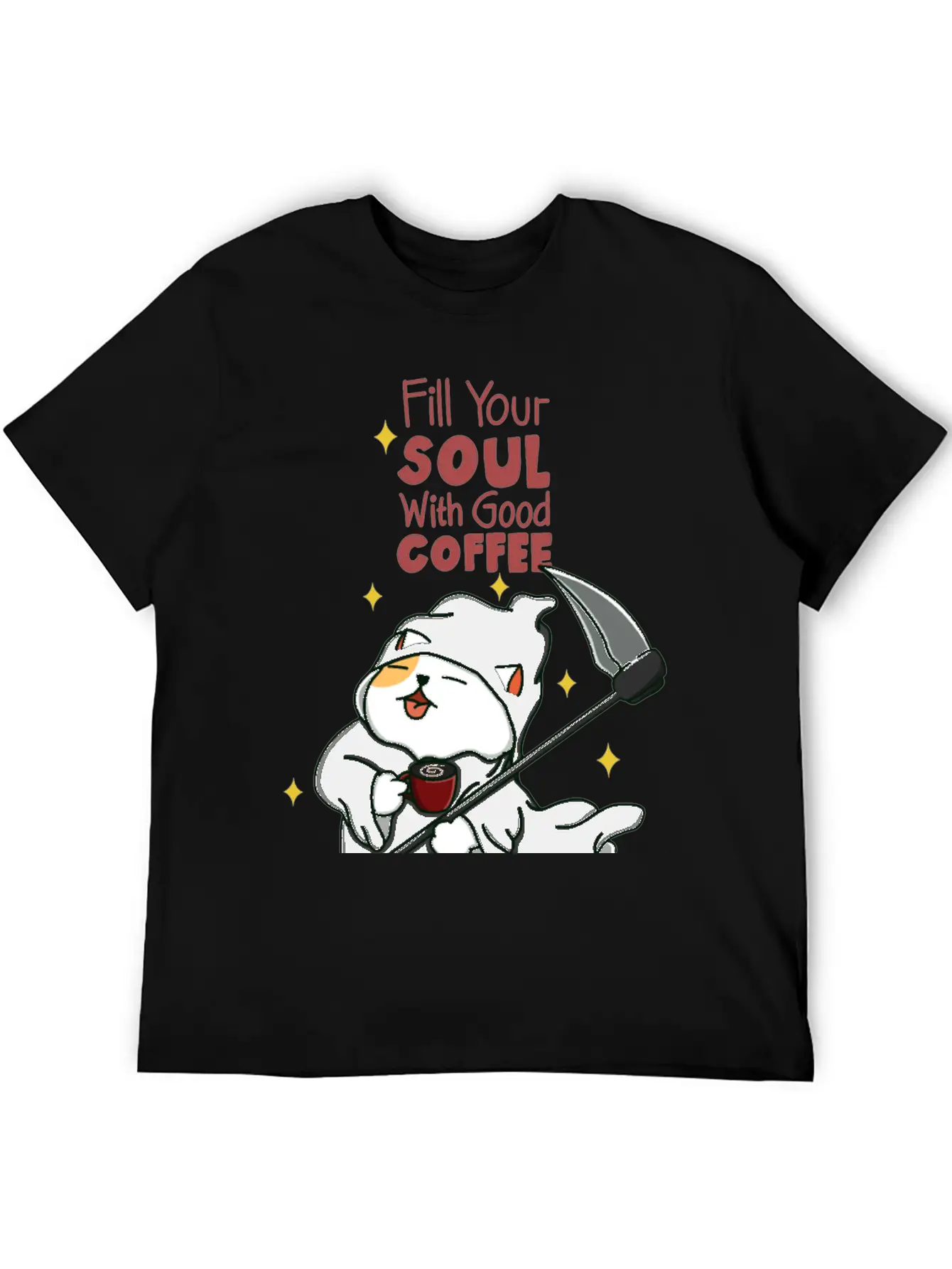 Coffee And Soul Unisex Short Sleeve Soft Cotton T-Shirt – Casual Everyday Wear