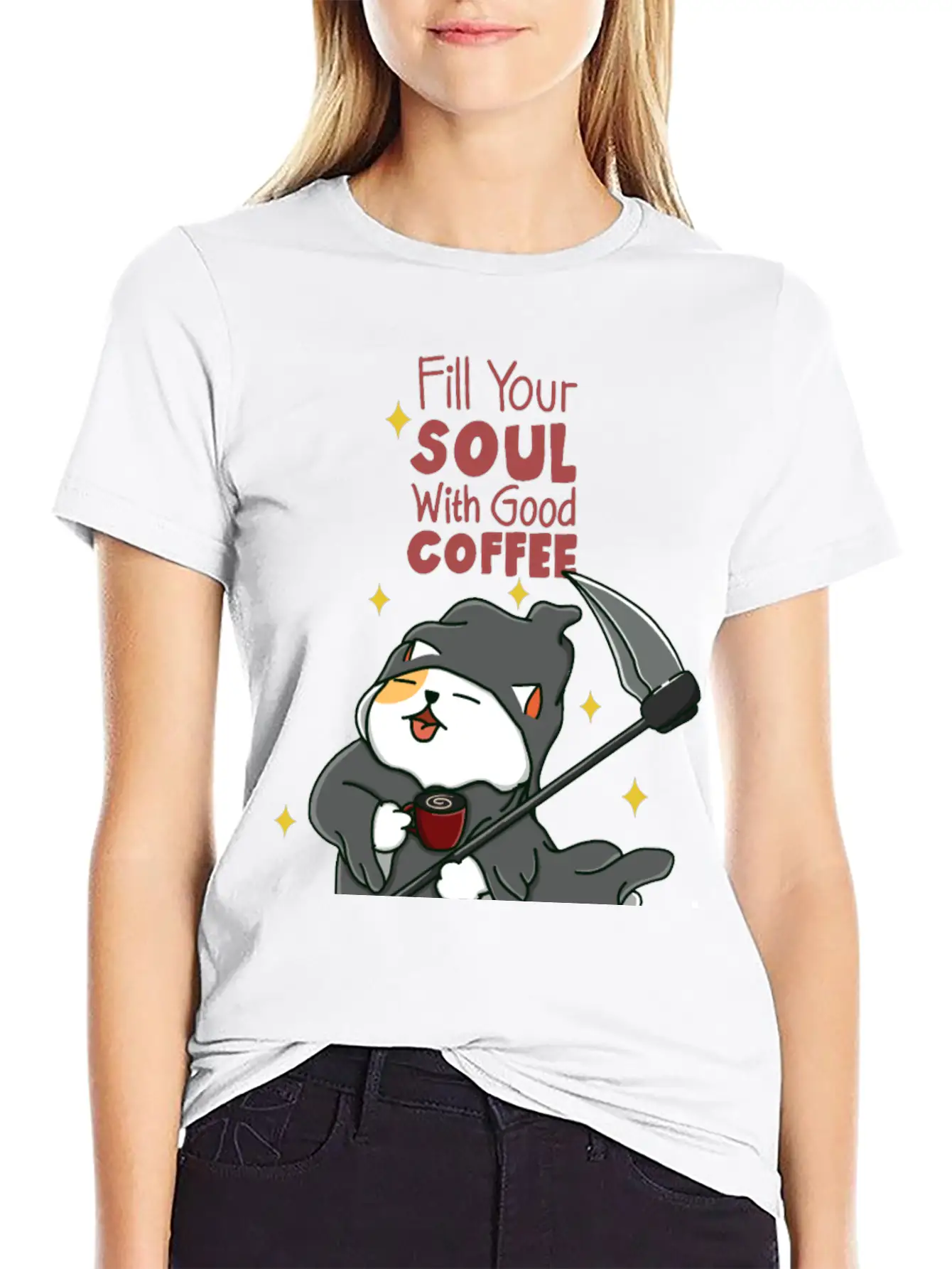 Coffee And Soul Unisex Short Sleeve Soft Cotton T-Shirt – Casual Everyday Wear