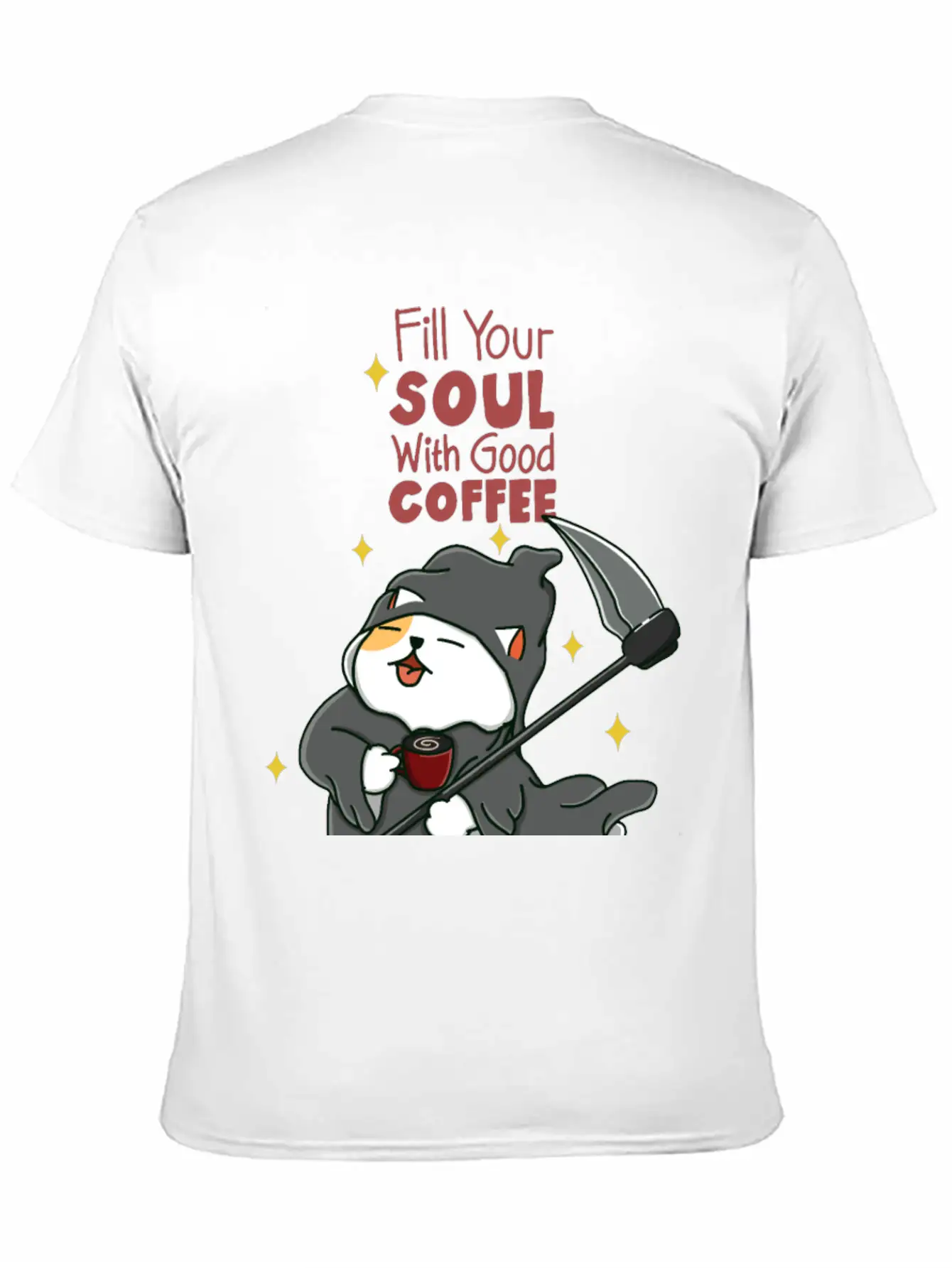 Coffee And Soul Unisex Short Sleeve Soft Cotton T-Shirt – Casual Everyday Wear