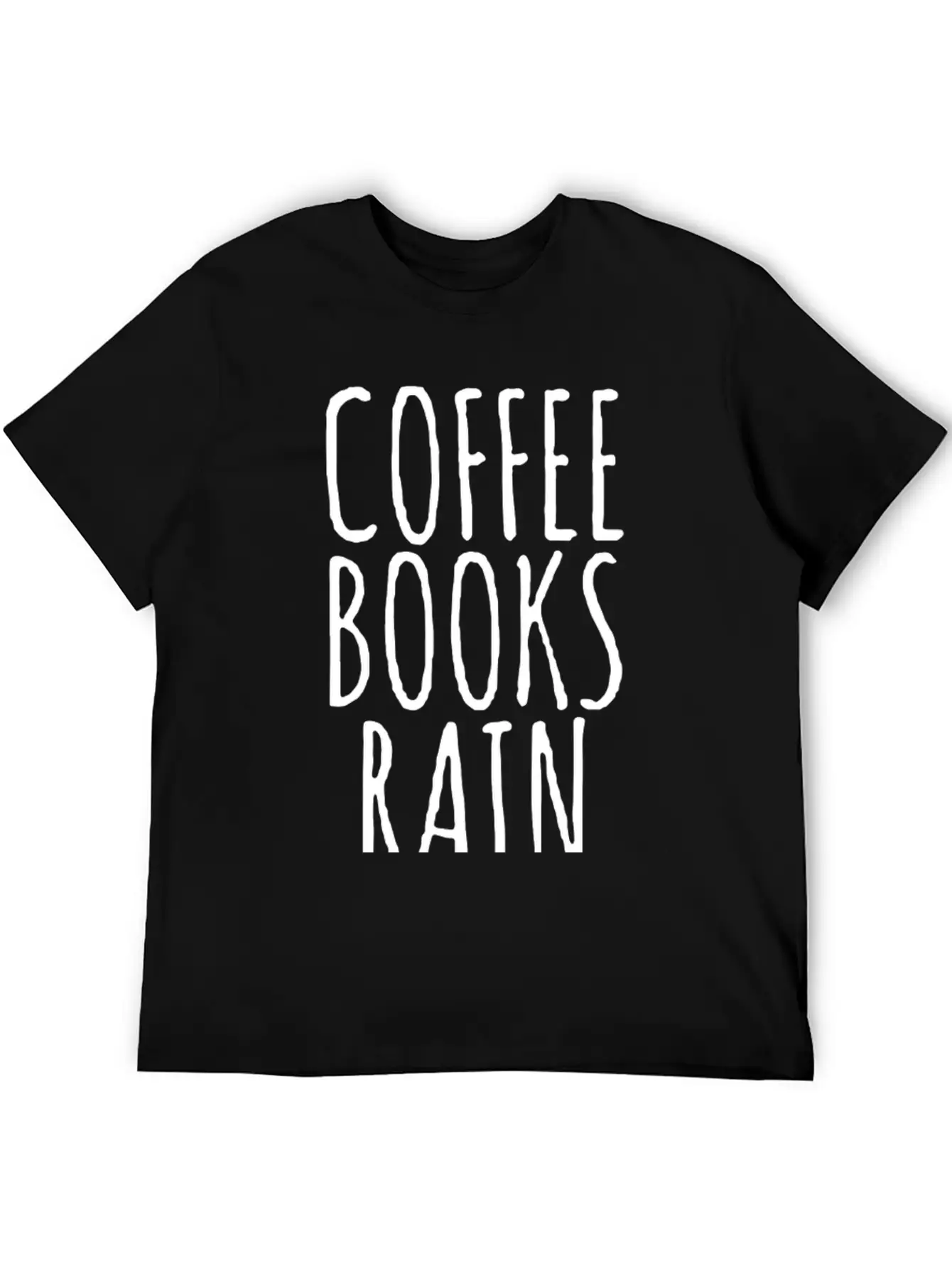 Coffee Books Rain Basic Graphic T-Shirt – Daily Comfort In Soft Cotton